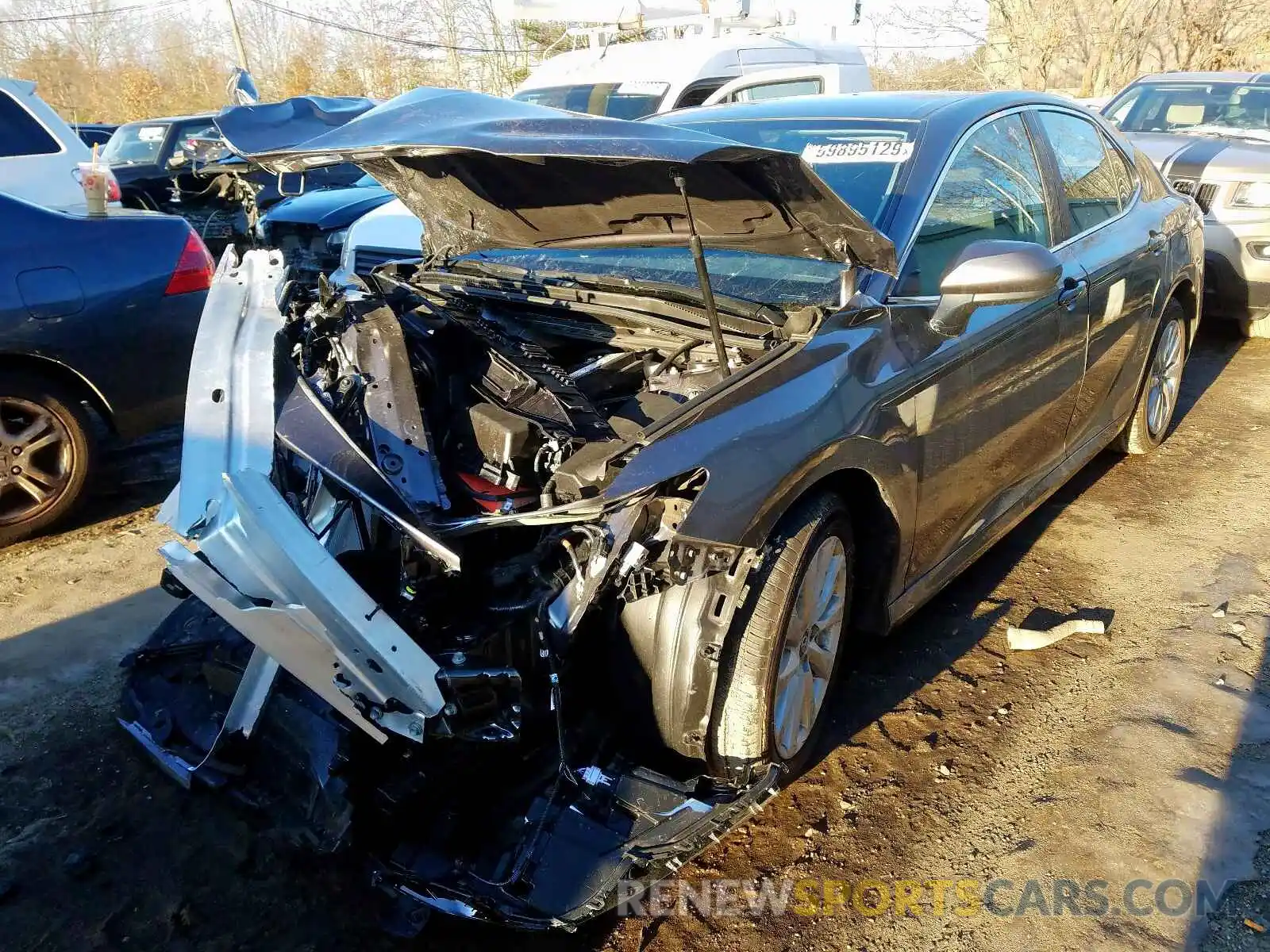 2 Photograph of a damaged car 4T1B11HK6KU693309 TOYOTA CAMRY 2019