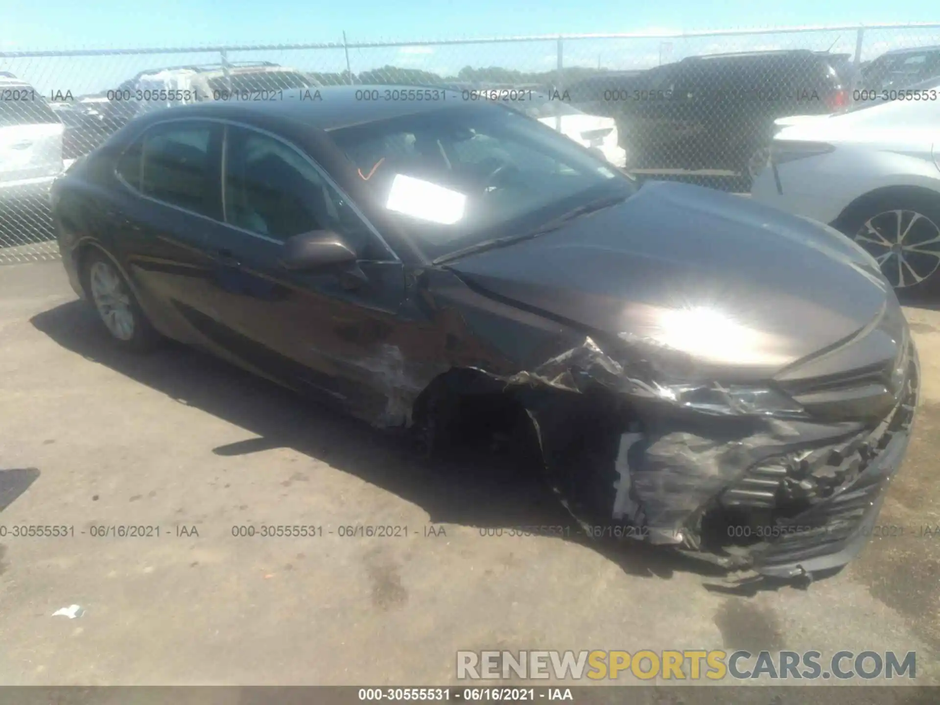 1 Photograph of a damaged car 4T1B11HK6KU702994 TOYOTA CAMRY 2019