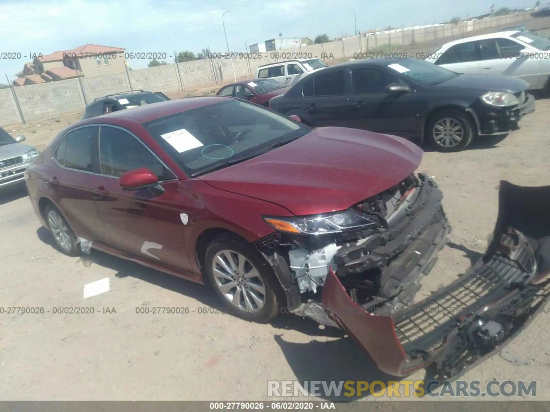 1 Photograph of a damaged car 4T1B11HK6KU703255 TOYOTA CAMRY 2019