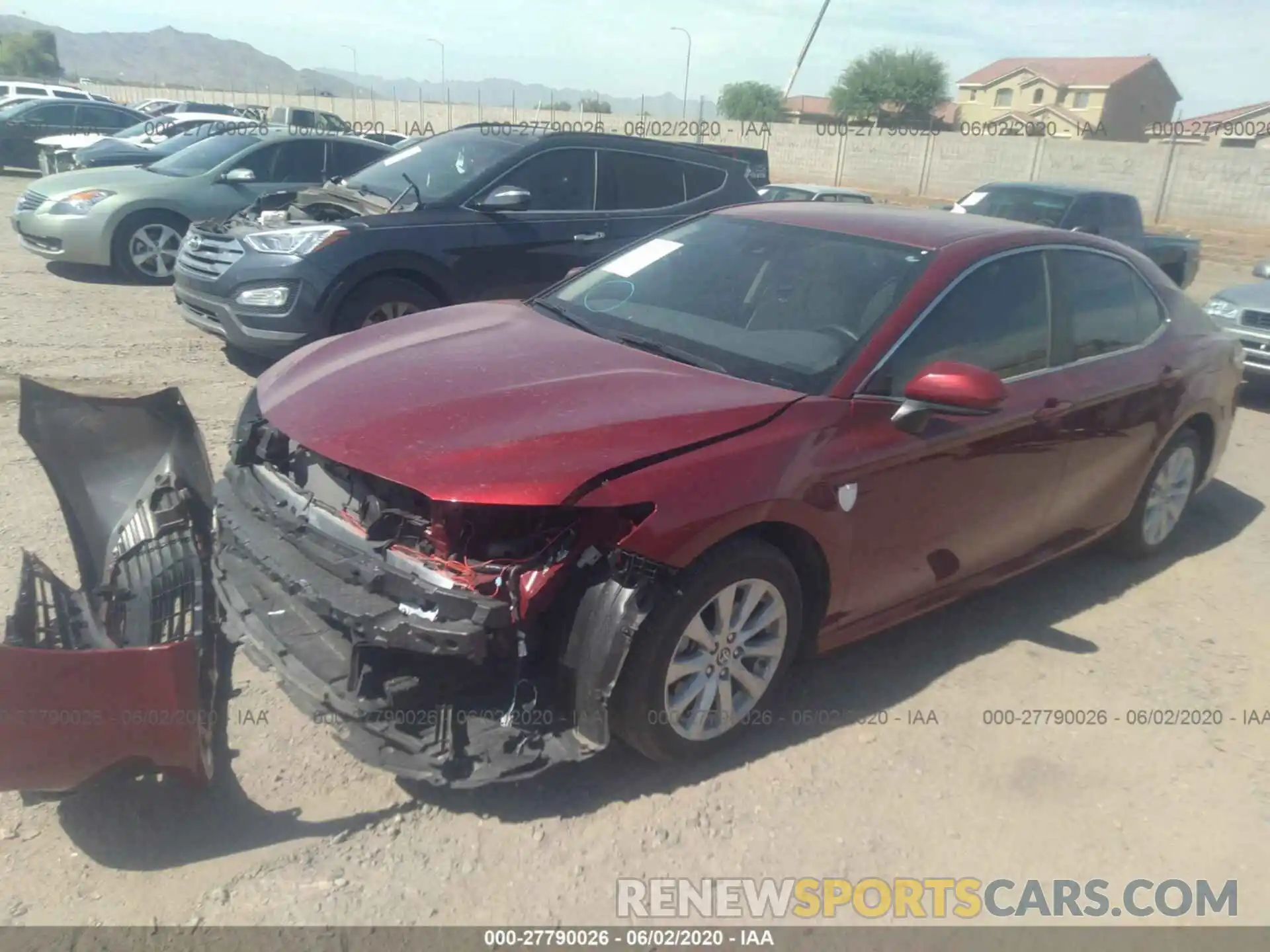 2 Photograph of a damaged car 4T1B11HK6KU703255 TOYOTA CAMRY 2019