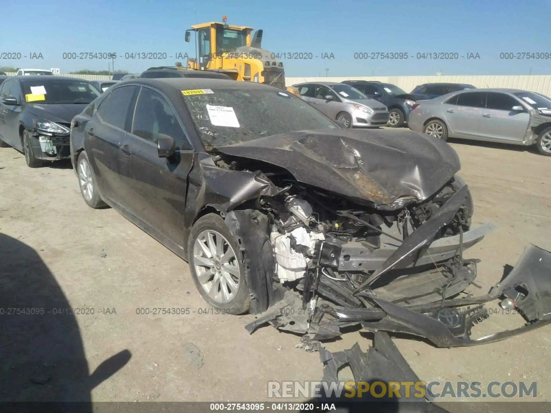1 Photograph of a damaged car 4T1B11HK6KU713784 TOYOTA CAMRY 2019