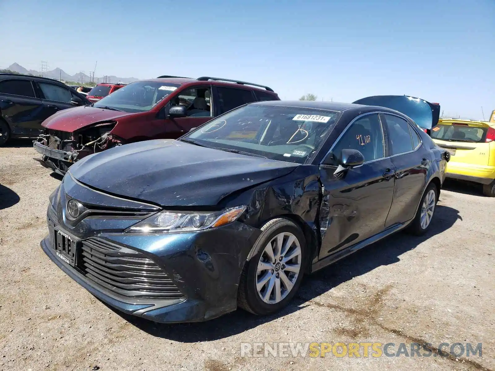 2 Photograph of a damaged car 4T1B11HK6KU714420 TOYOTA CAMRY 2019