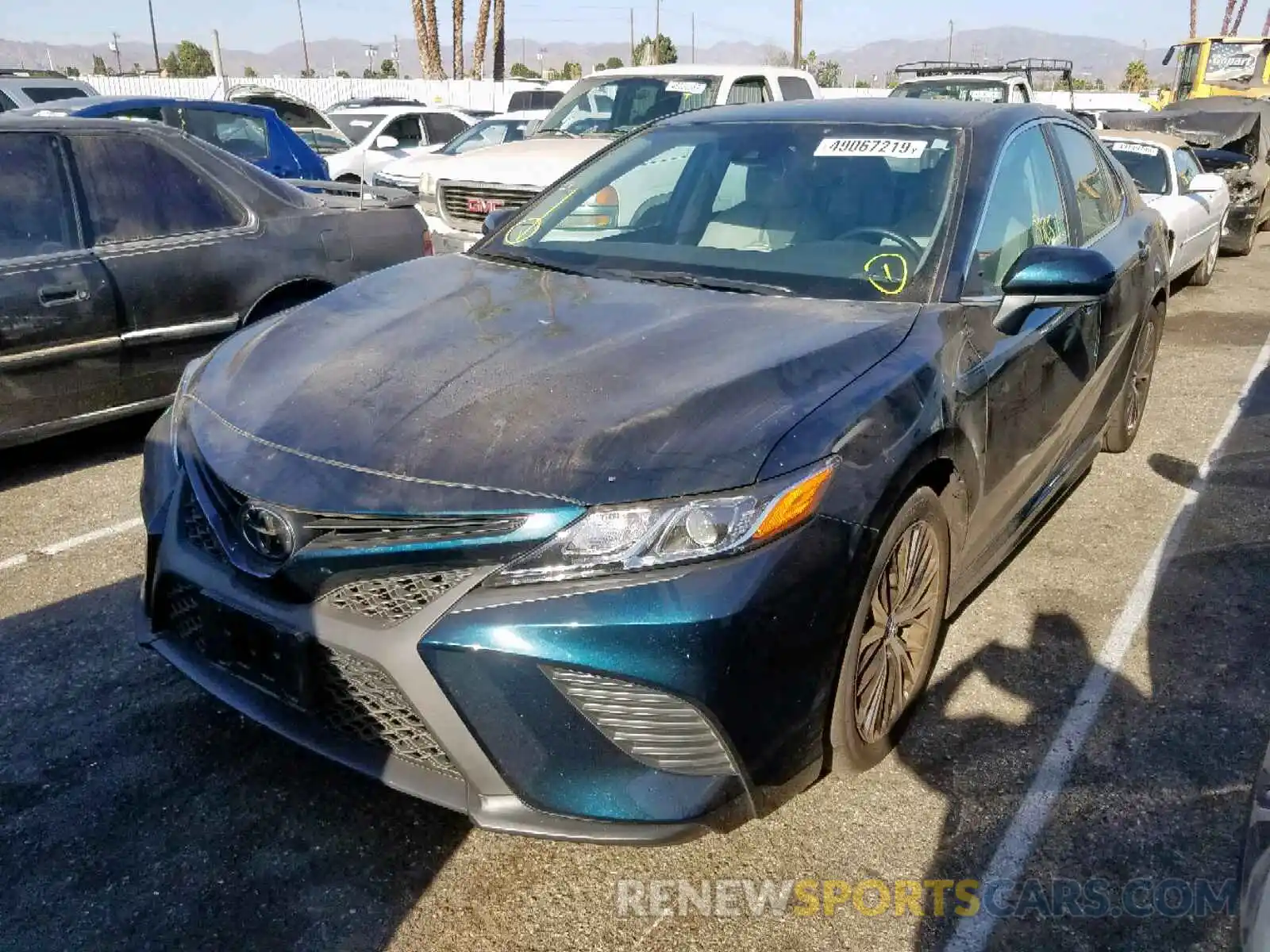 2 Photograph of a damaged car 4T1B11HK6KU717947 TOYOTA CAMRY 2019