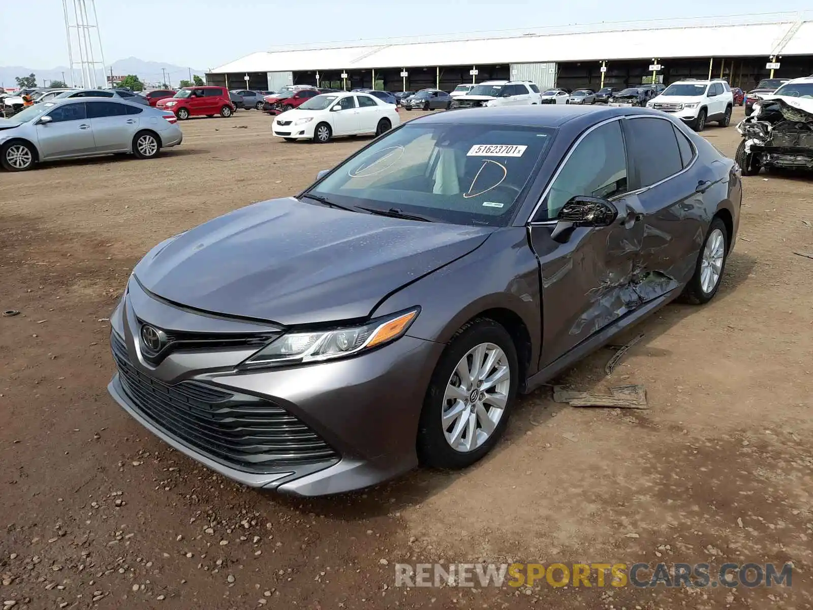 2 Photograph of a damaged car 4T1B11HK6KU743061 TOYOTA CAMRY 2019