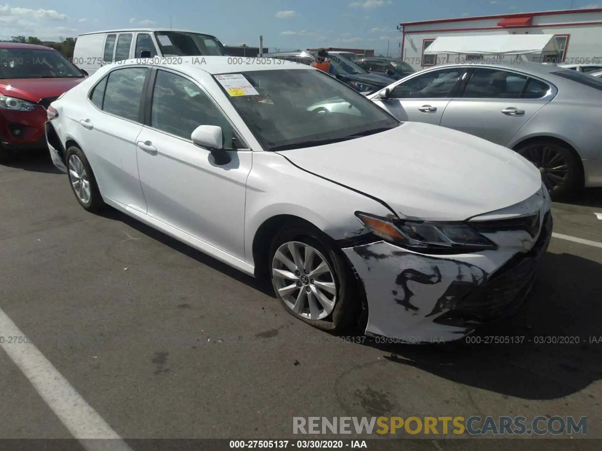 1 Photograph of a damaged car 4T1B11HK6KU747613 TOYOTA CAMRY 2019