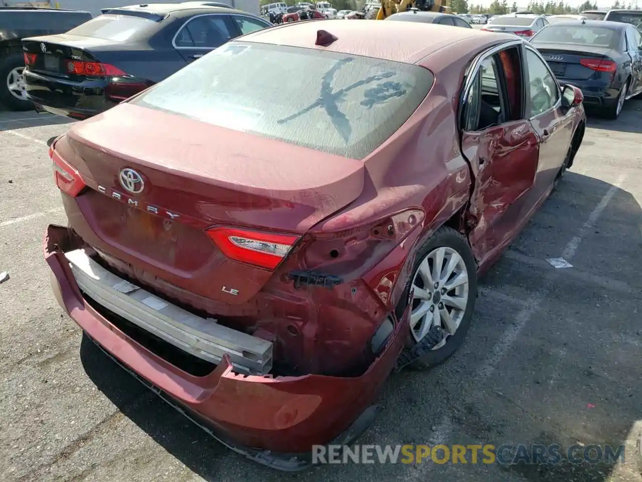 4 Photograph of a damaged car 4T1B11HK6KU754660 TOYOTA CAMRY 2019