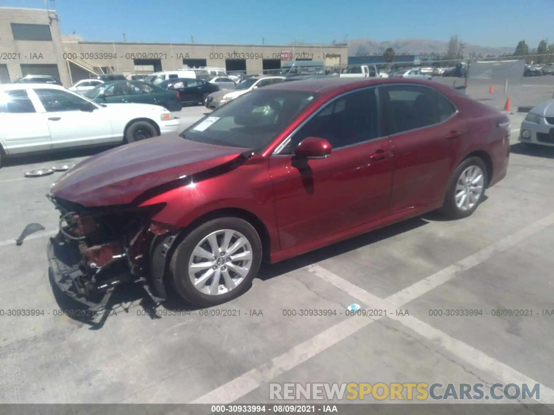 2 Photograph of a damaged car 4T1B11HK6KU800343 TOYOTA CAMRY 2019