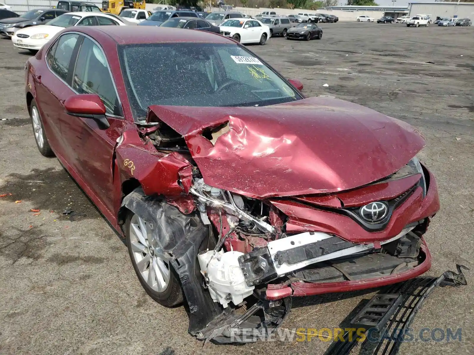 1 Photograph of a damaged car 4T1B11HK6KU812427 TOYOTA CAMRY 2019