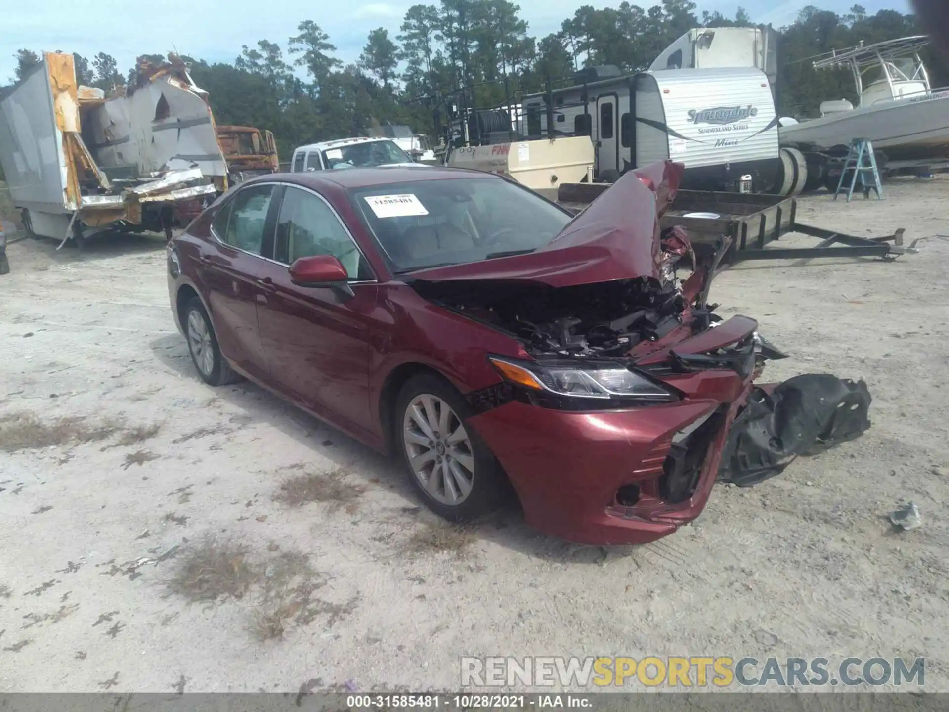 1 Photograph of a damaged car 4T1B11HK6KU814033 TOYOTA CAMRY 2019