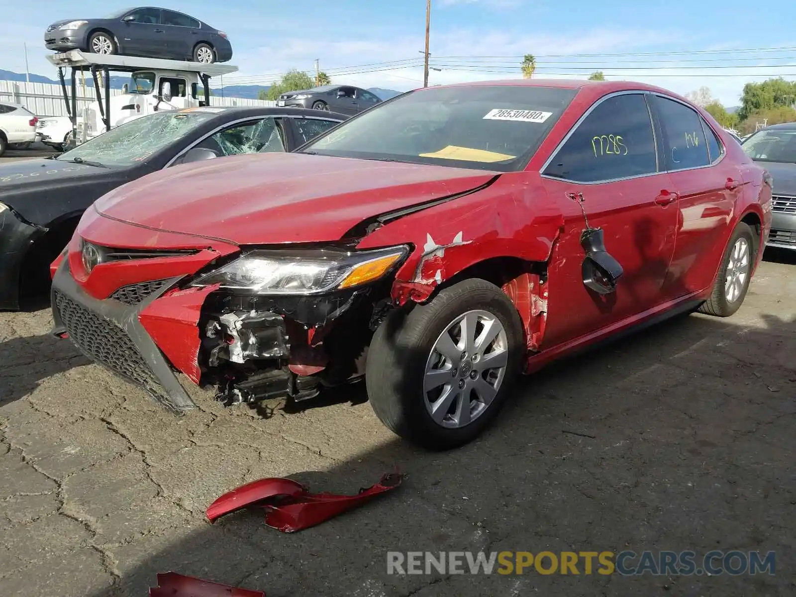 2 Photograph of a damaged car 4T1B11HK7KU205937 TOYOTA CAMRY 2019