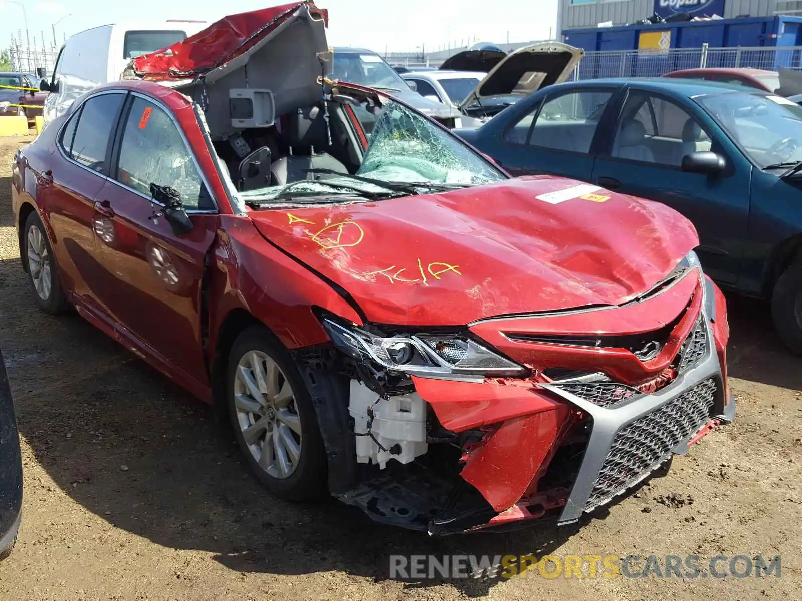 1 Photograph of a damaged car 4T1B11HK7KU240865 TOYOTA CAMRY 2019