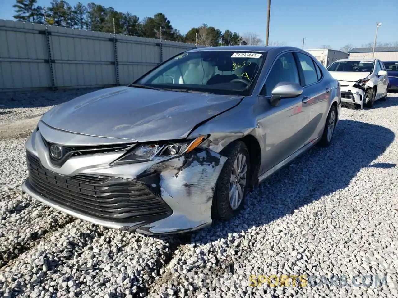 2 Photograph of a damaged car 4T1B11HK7KU760080 TOYOTA CAMRY 2019