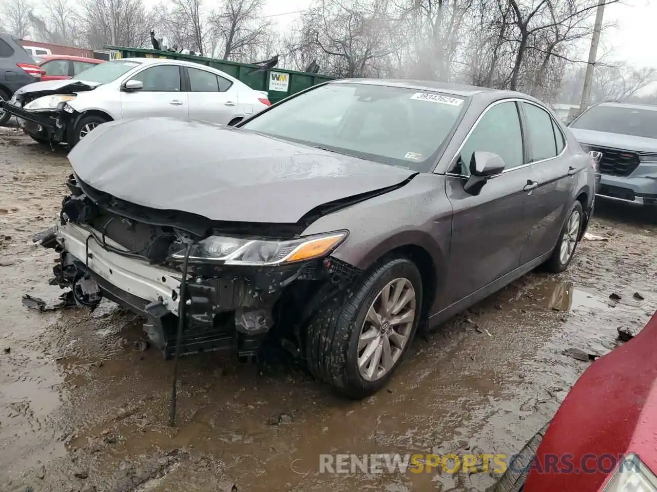 1 Photograph of a damaged car 4T1B11HK7KU822741 TOYOTA CAMRY 2019