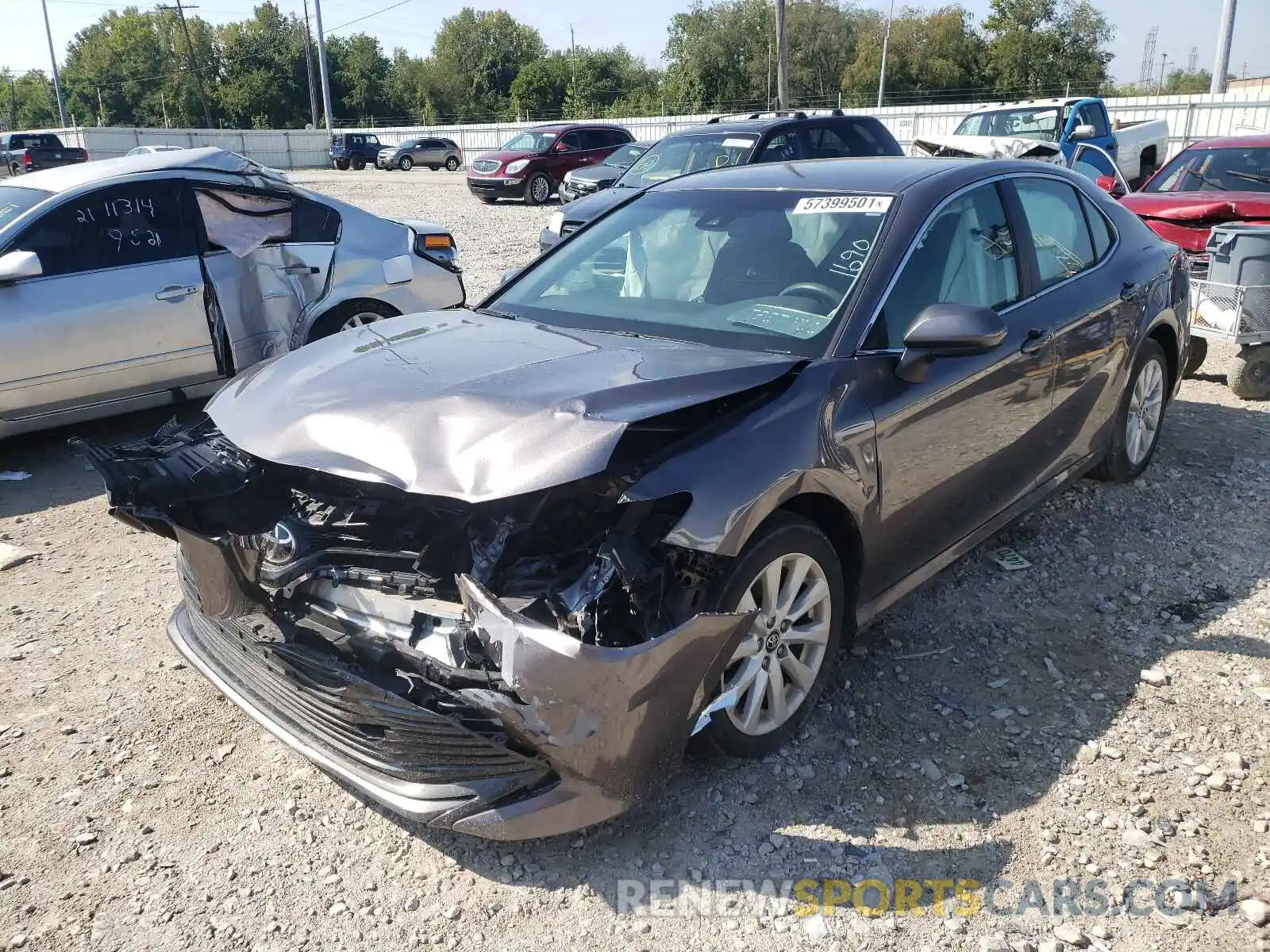 2 Photograph of a damaged car 4T1B11HK8KU161690 TOYOTA CAMRY 2019