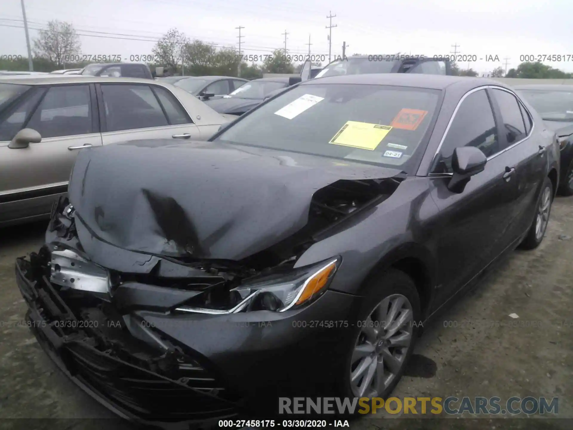 2 Photograph of a damaged car 4T1B11HK8KU233472 TOYOTA CAMRY 2019