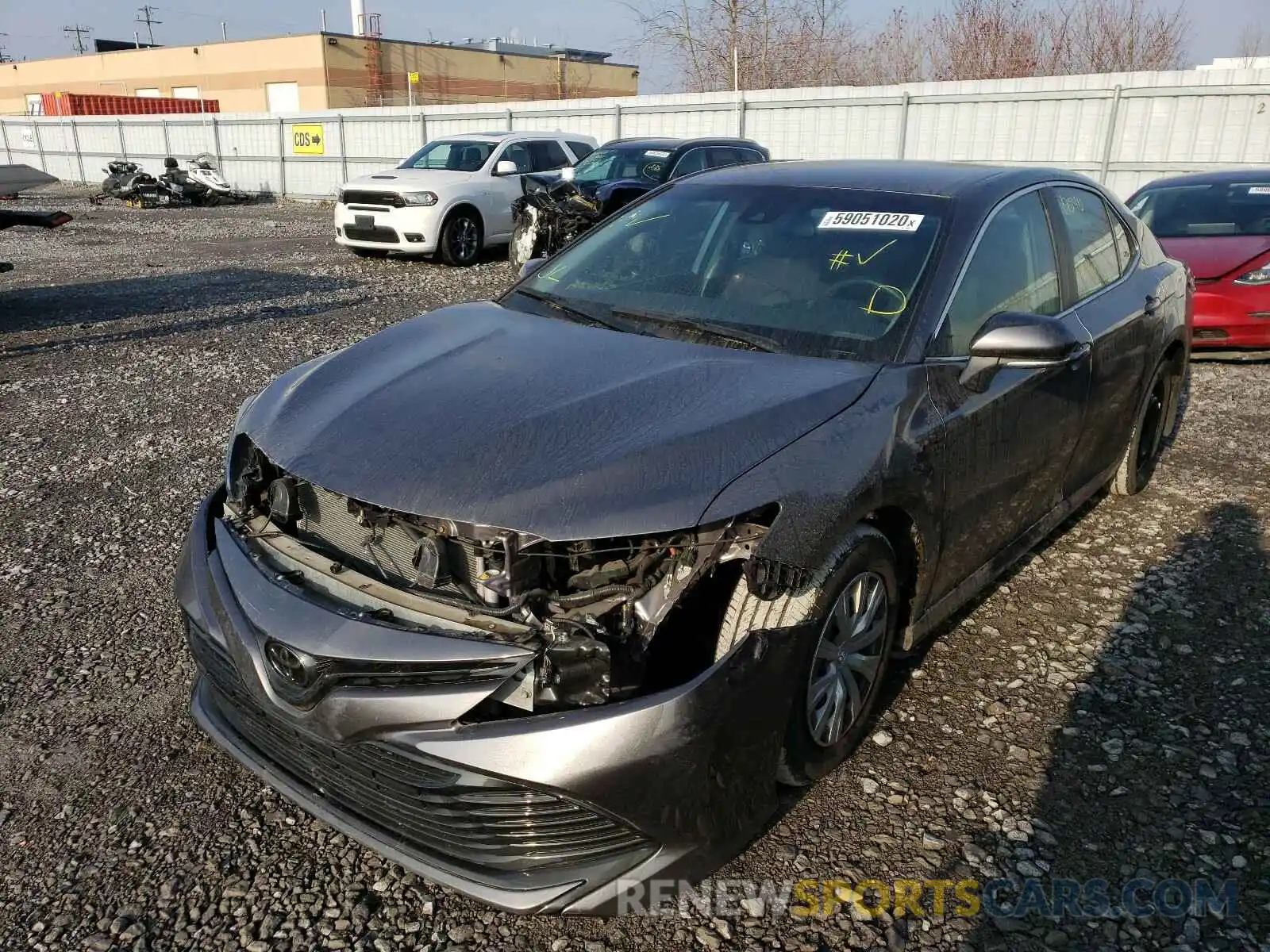 2 Photograph of a damaged car 4T1B11HK8KU247694 TOYOTA CAMRY 2019