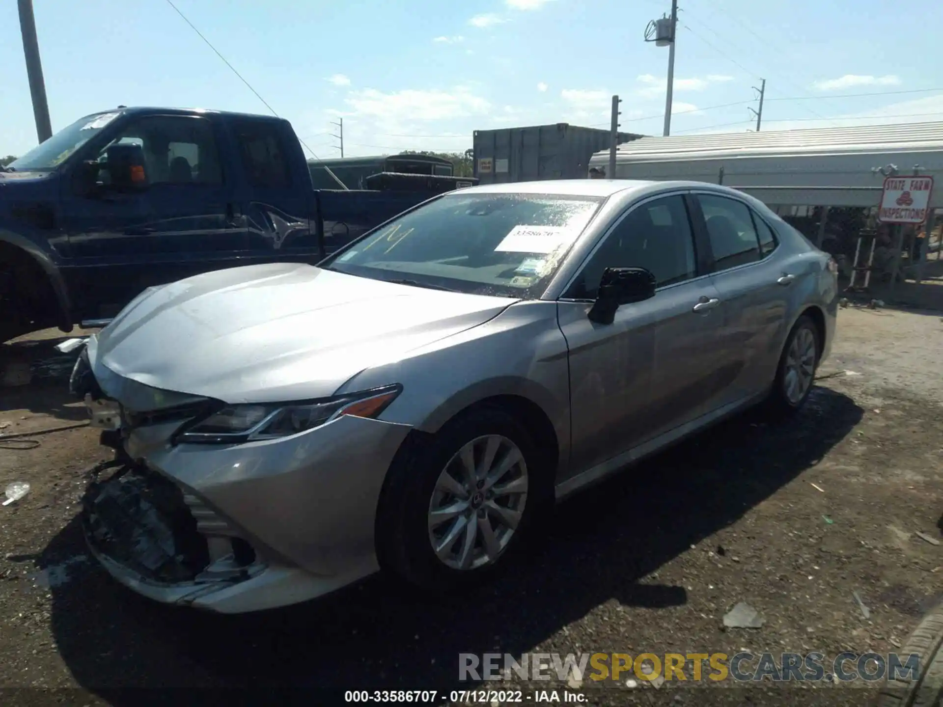 2 Photograph of a damaged car 4T1B11HK8KU250112 TOYOTA CAMRY 2019