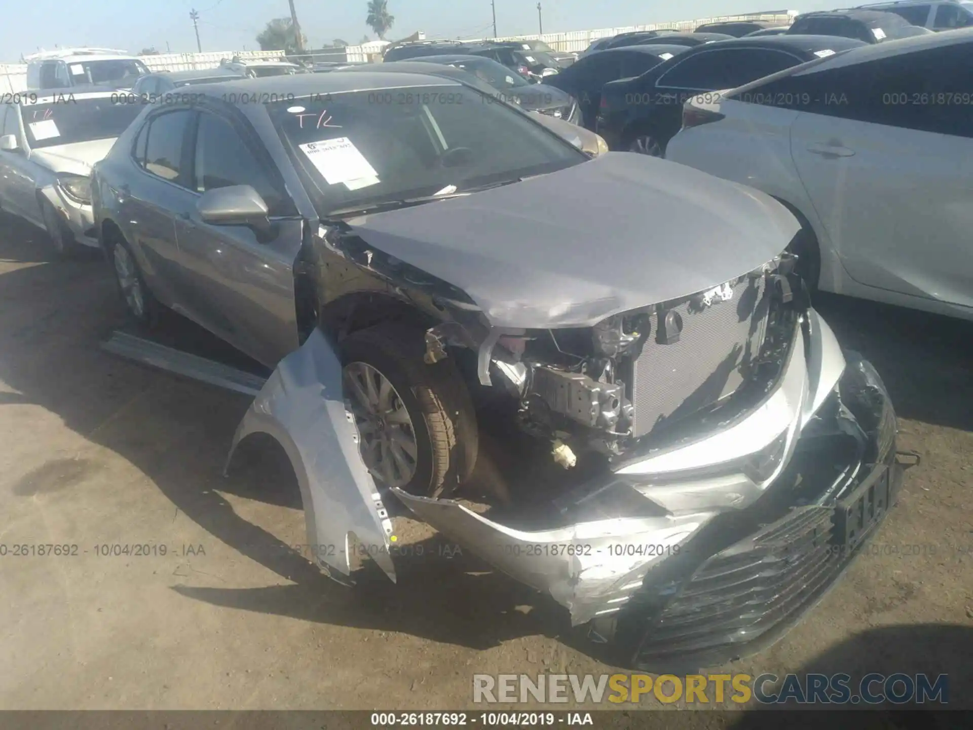 1 Photograph of a damaged car 4T1B11HK8KU281795 TOYOTA CAMRY 2019