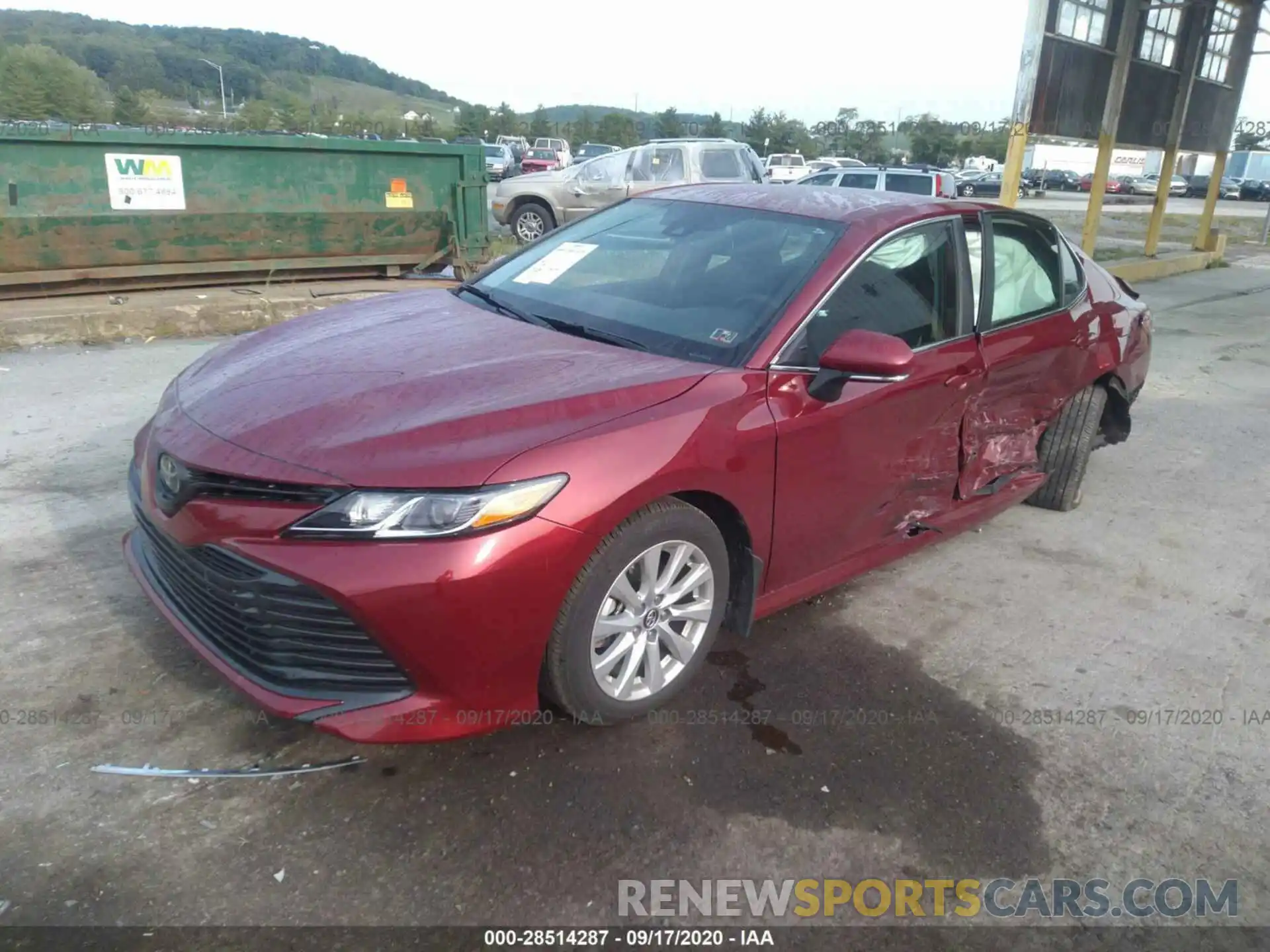 2 Photograph of a damaged car 4T1B11HK8KU691836 TOYOTA CAMRY 2019