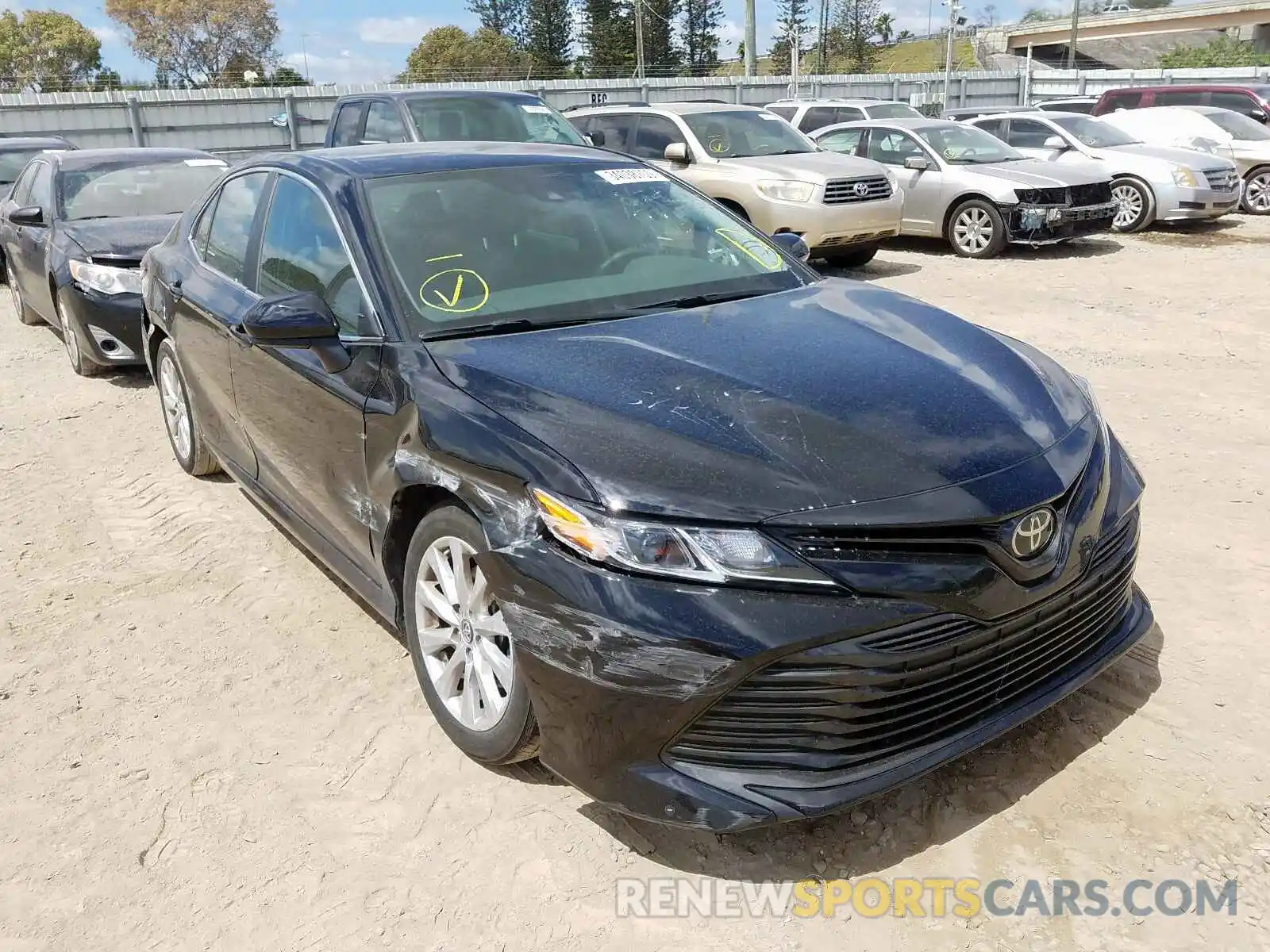 1 Photograph of a damaged car 4T1B11HK8KU703497 TOYOTA CAMRY 2019