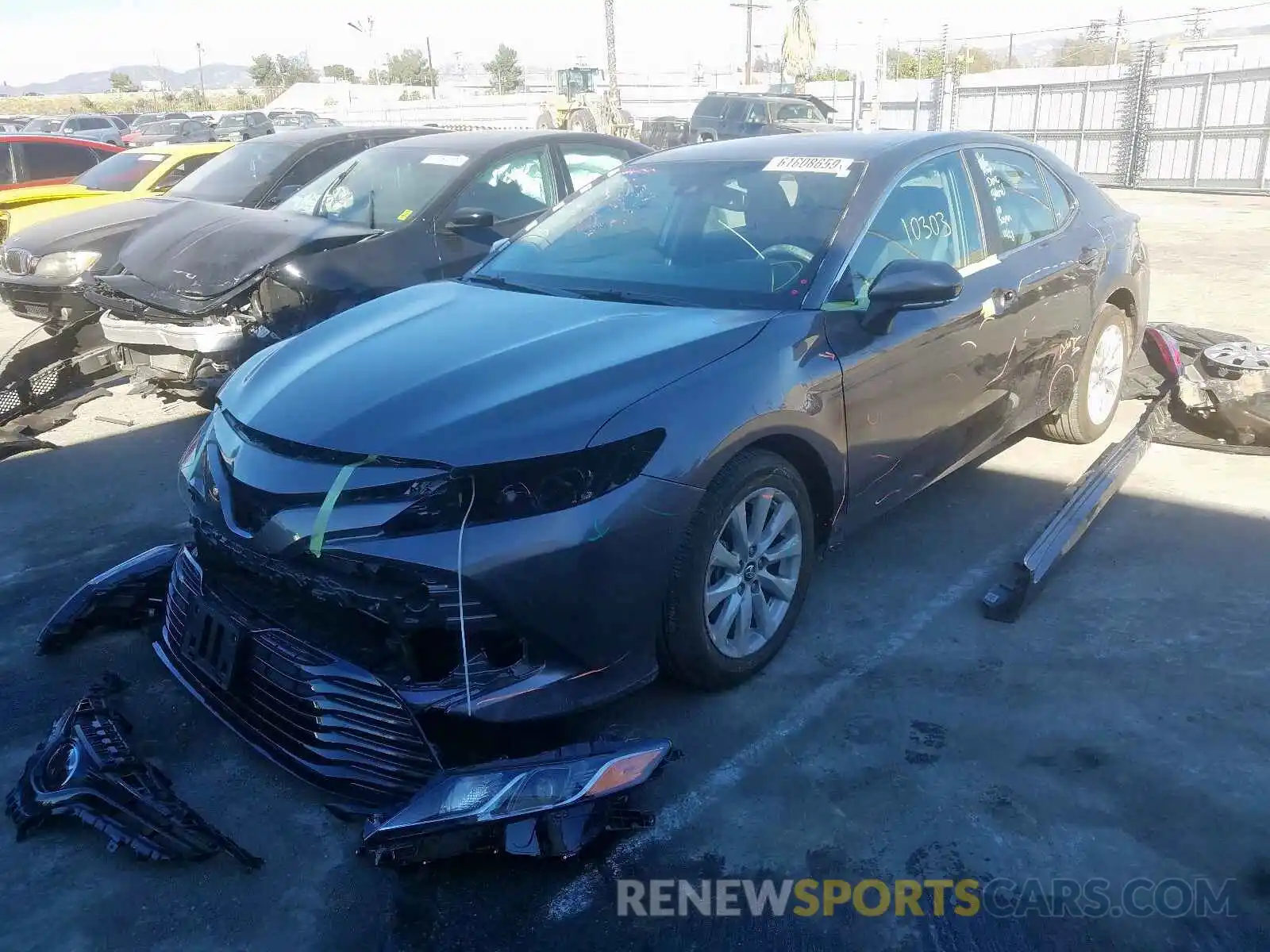 2 Photograph of a damaged car 4T1B11HK8KU707064 TOYOTA CAMRY 2019