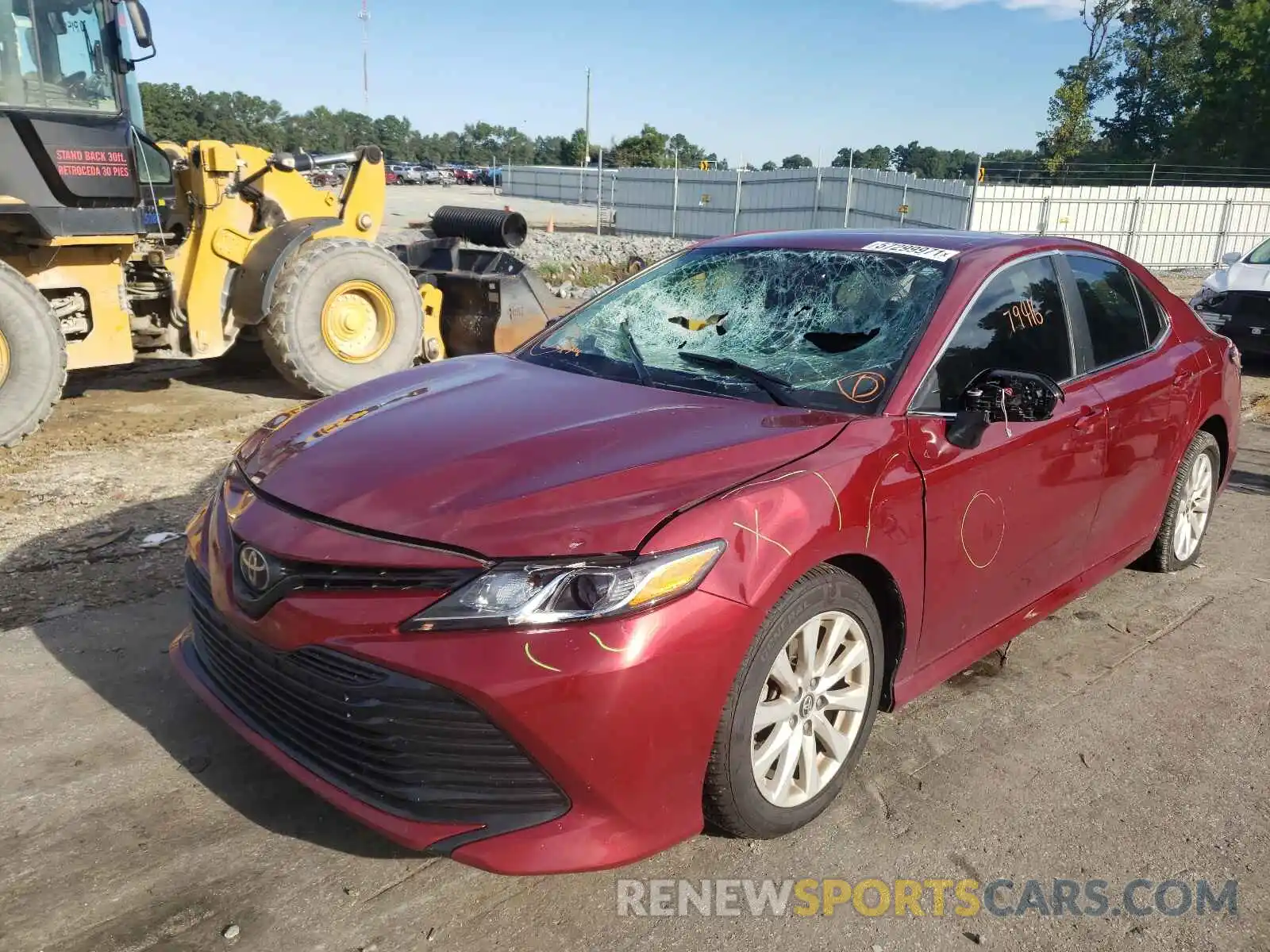 2 Photograph of a damaged car 4T1B11HK8KU712782 TOYOTA CAMRY 2019