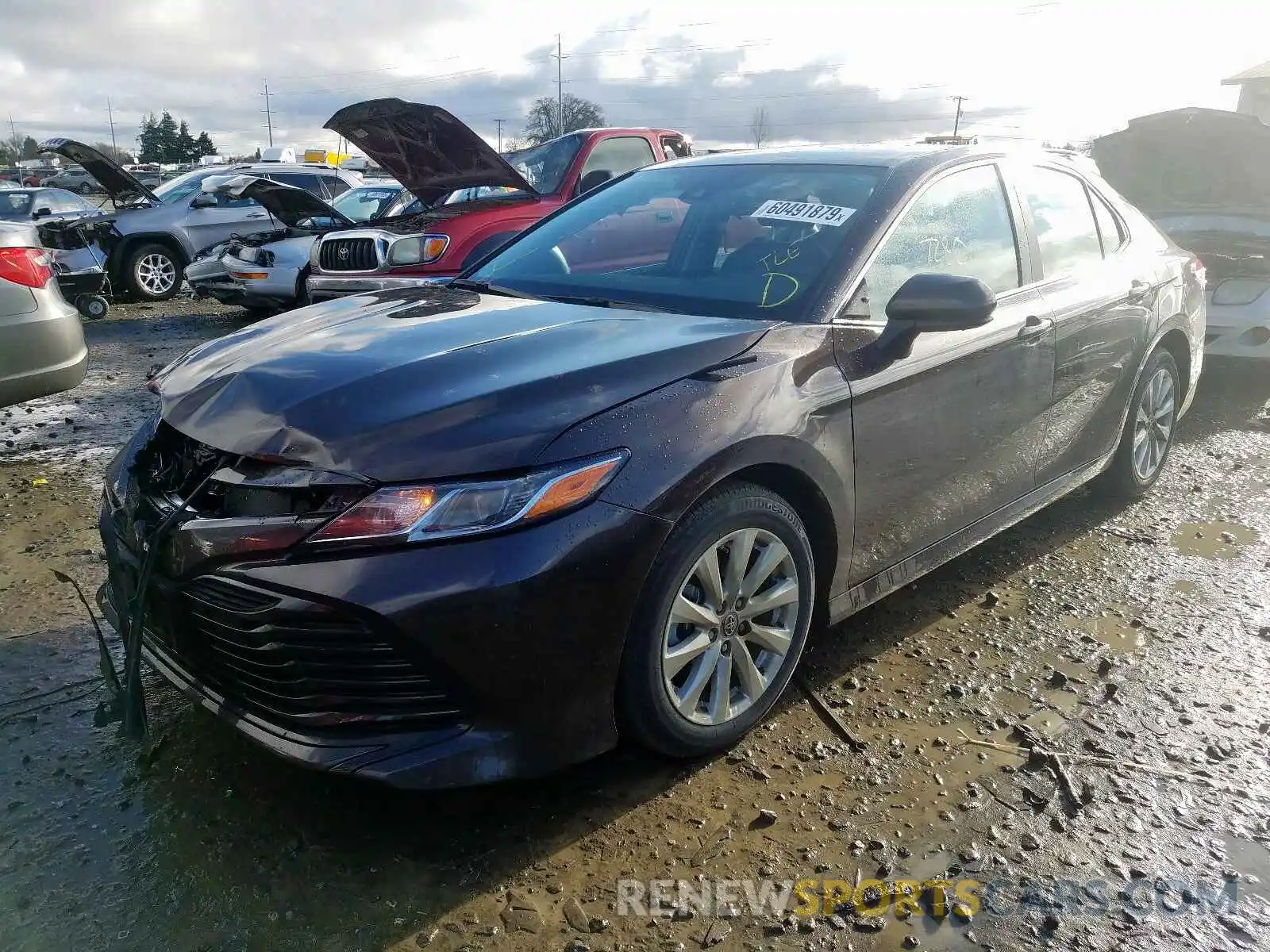 2 Photograph of a damaged car 4T1B11HK8KU714127 TOYOTA CAMRY 2019