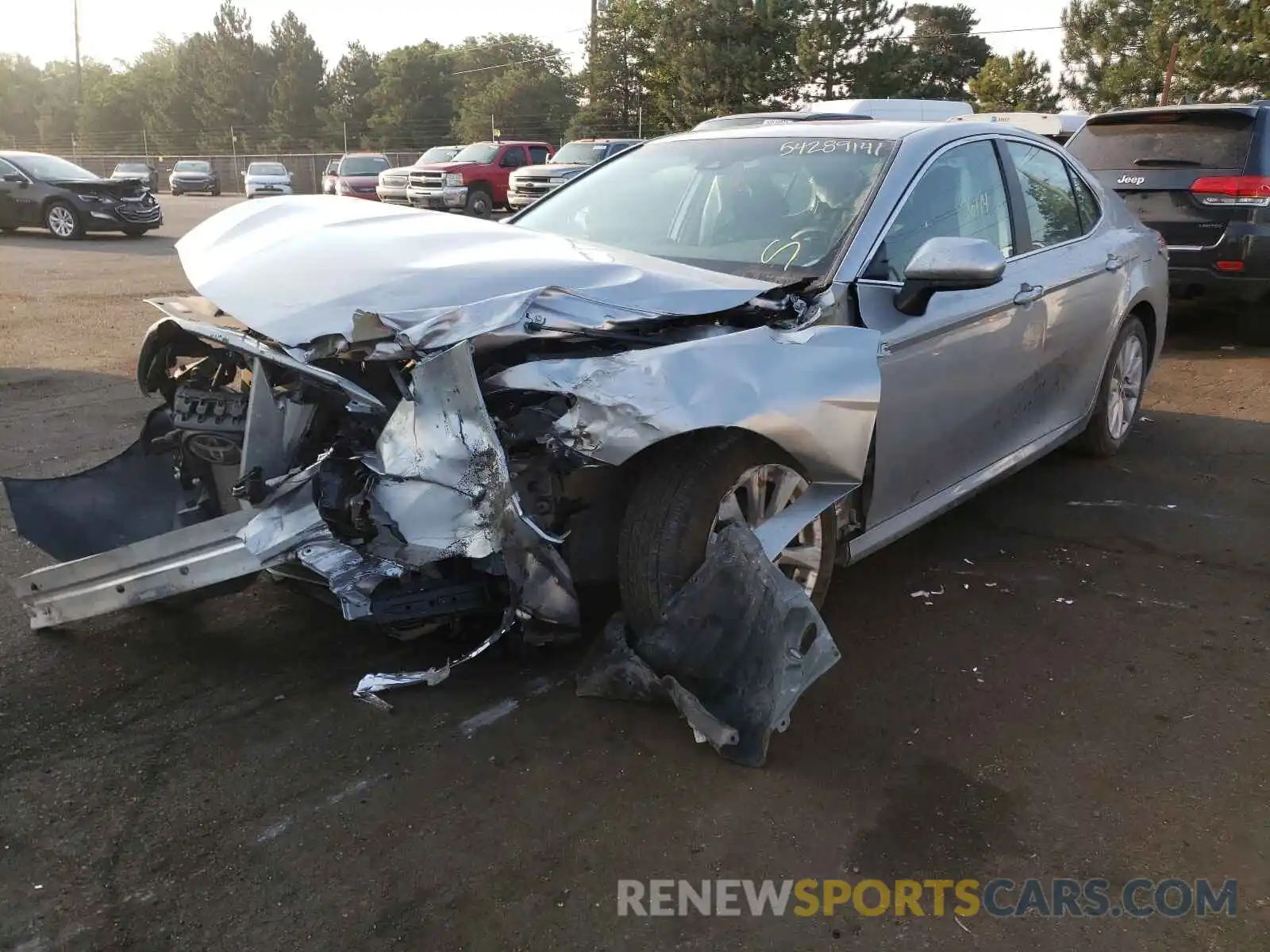 2 Photograph of a damaged car 4T1B11HK8KU718436 TOYOTA CAMRY 2019