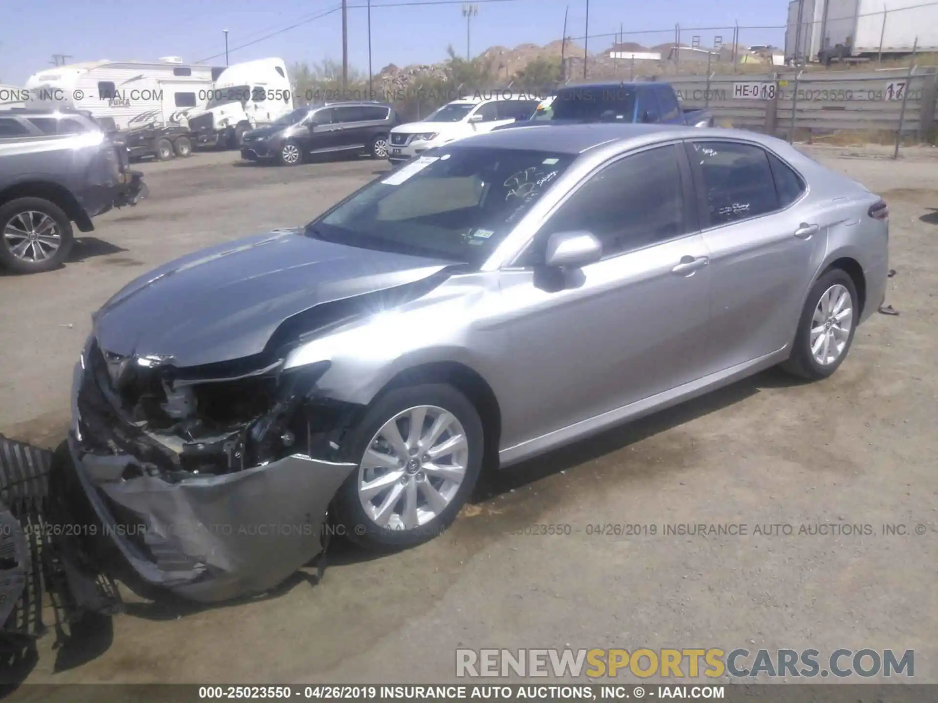 2 Photograph of a damaged car 4T1B11HK8KU741103 TOYOTA CAMRY 2019