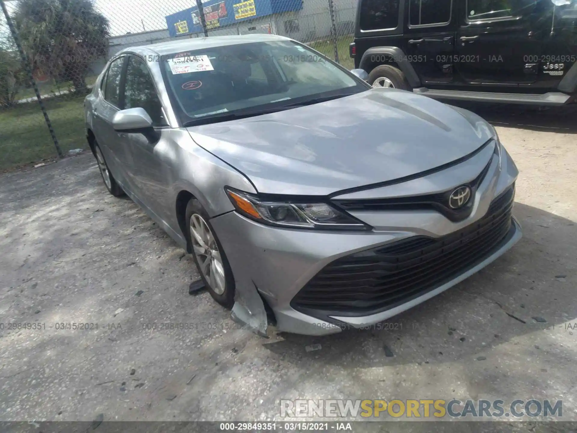 1 Photograph of a damaged car 4T1B11HK8KU741747 TOYOTA CAMRY 2019