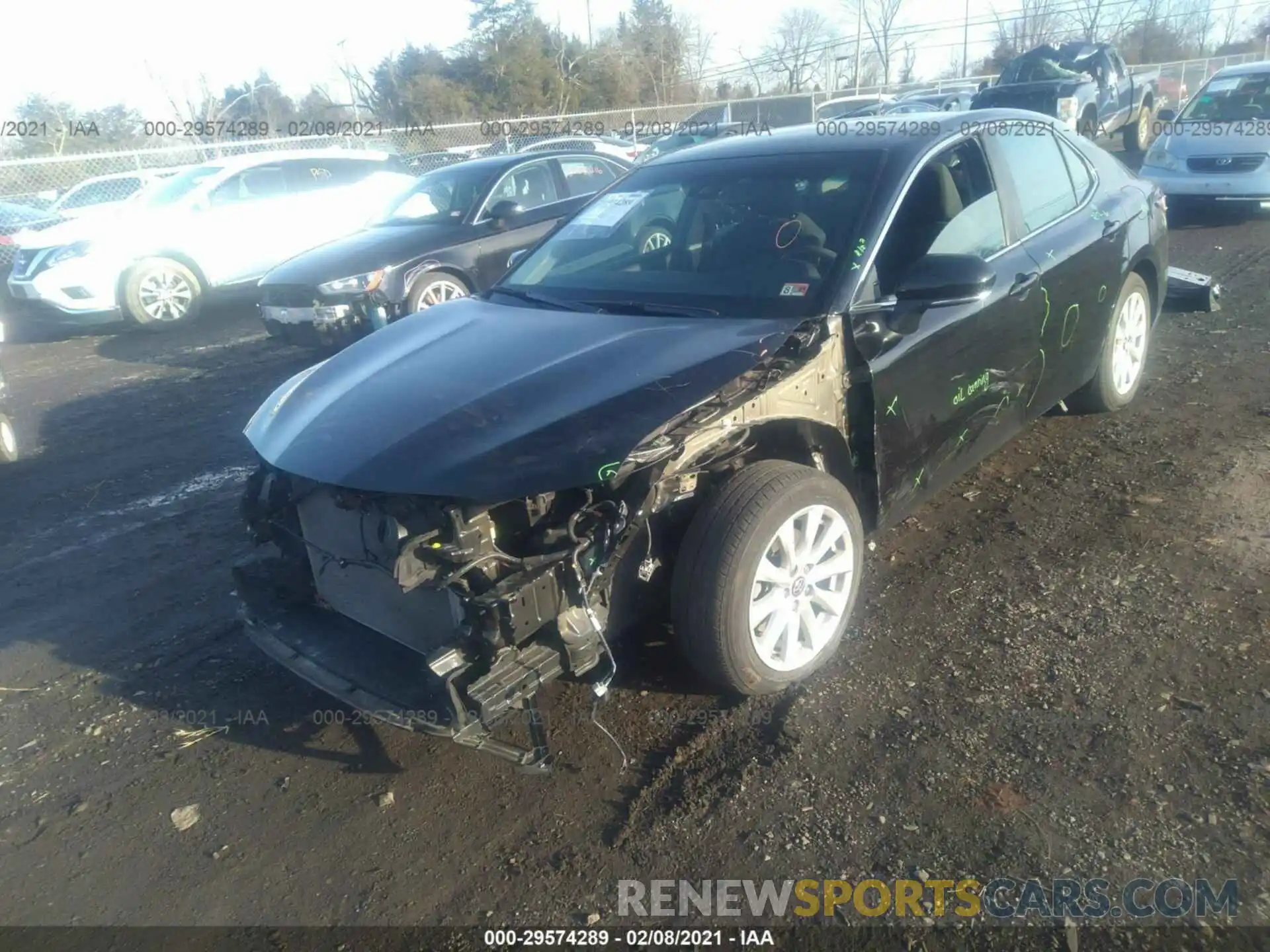 2 Photograph of a damaged car 4T1B11HK8KU766504 TOYOTA CAMRY 2019