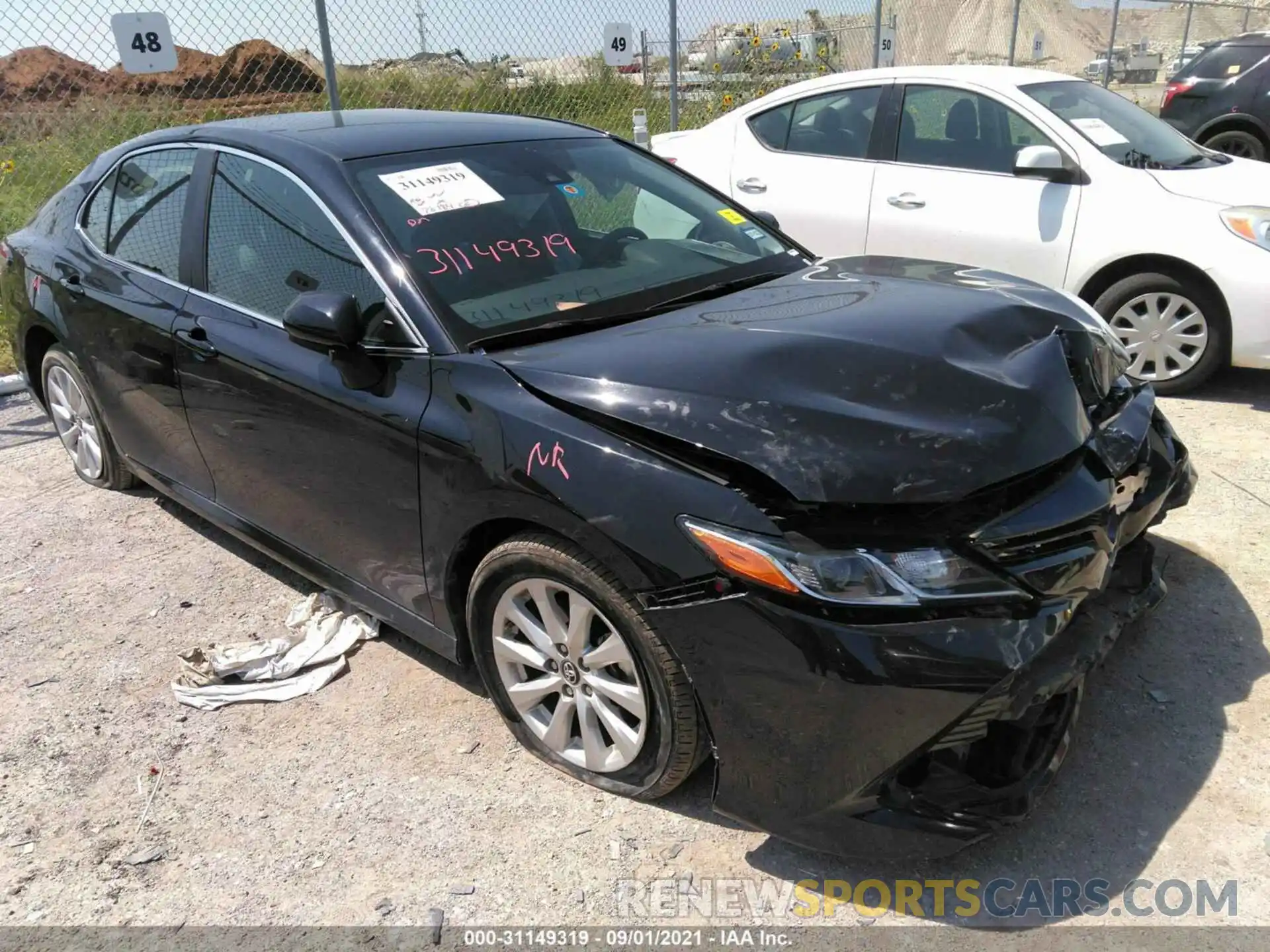 1 Photograph of a damaged car 4T1B11HK8KU801526 TOYOTA CAMRY 2019