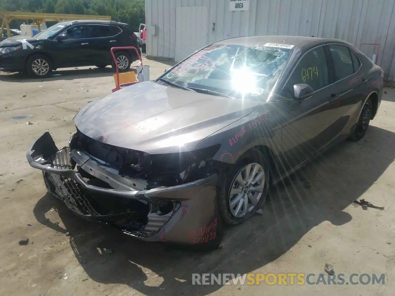 2 Photograph of a damaged car 4T1B11HK8KU805303 TOYOTA CAMRY 2019