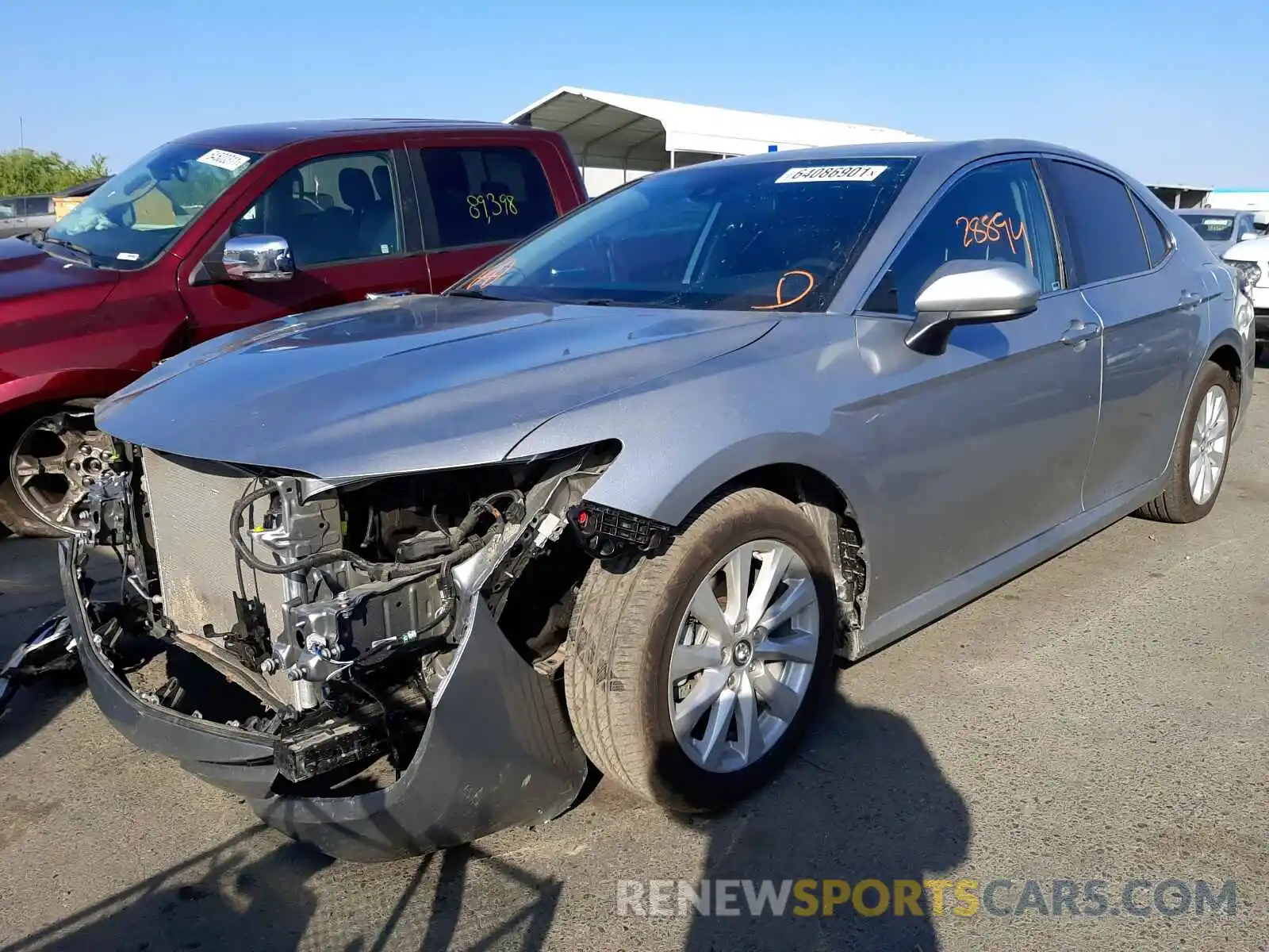 2 Photograph of a damaged car 4T1B11HK8KU835689 TOYOTA CAMRY 2019