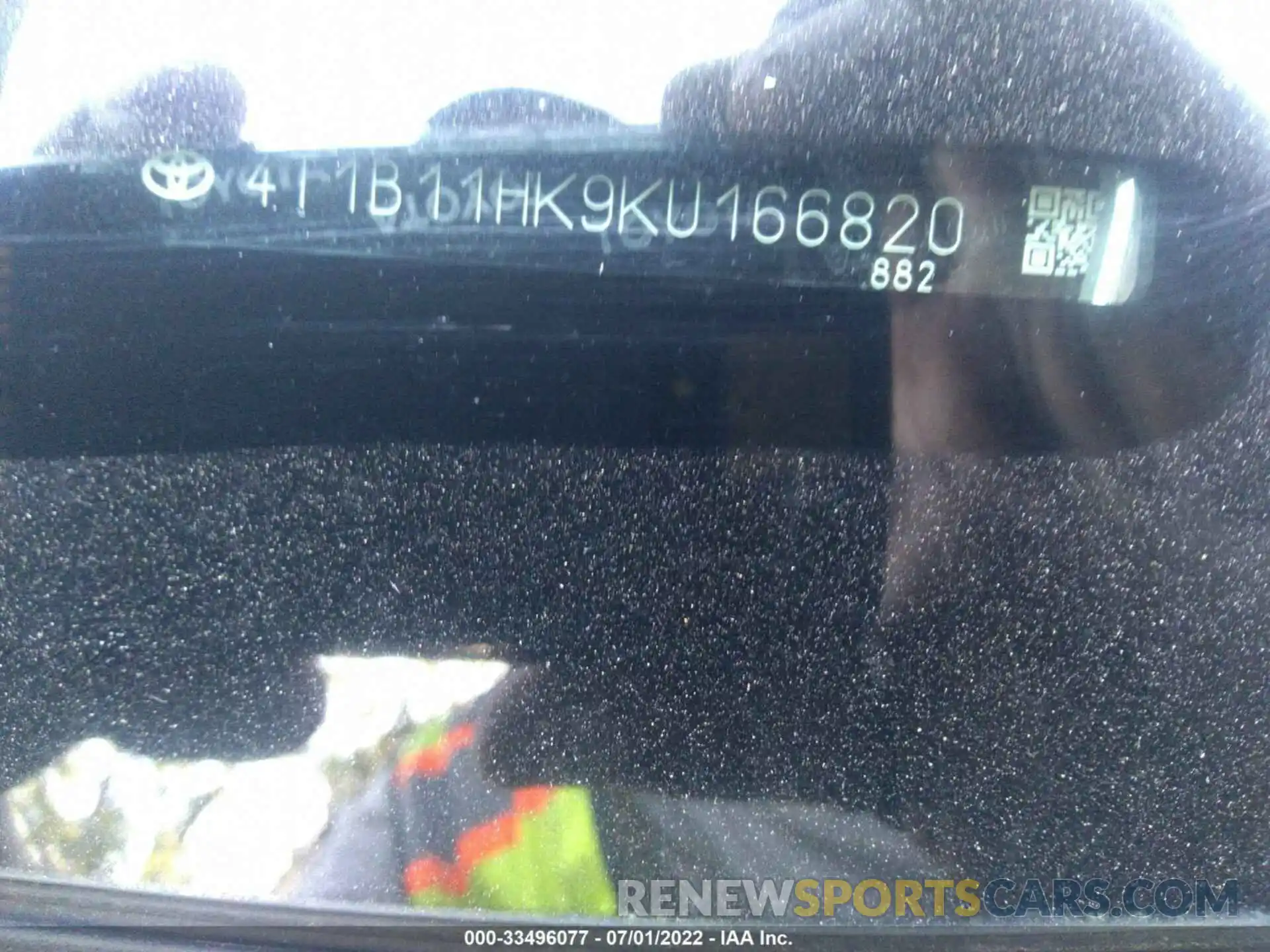 9 Photograph of a damaged car 4T1B11HK9KU166820 TOYOTA CAMRY 2019