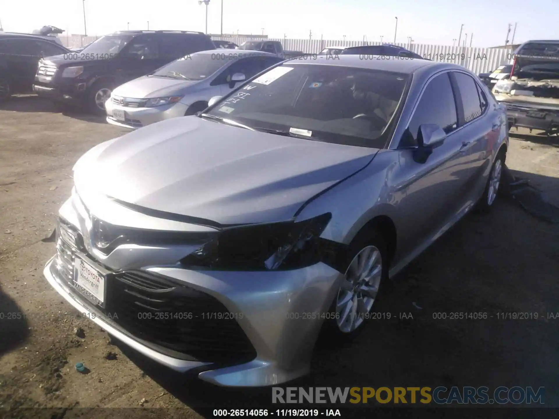 2 Photograph of a damaged car 4T1B11HK9KU826760 TOYOTA CAMRY 2019