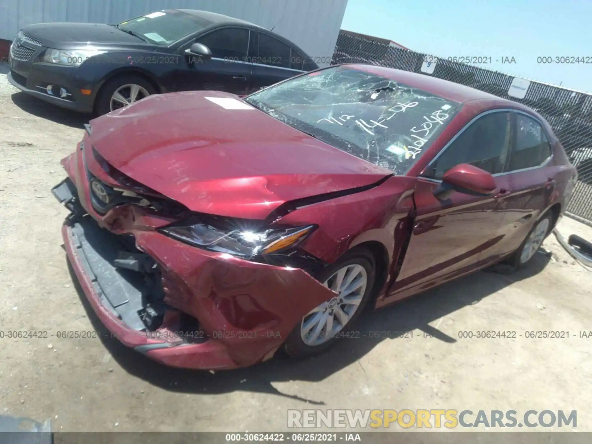 2 Photograph of a damaged car 4T1B11HK9KU845647 TOYOTA CAMRY 2019