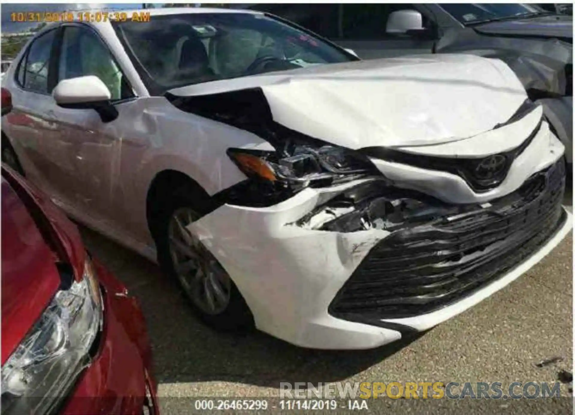 1 Photograph of a damaged car 4T1B11HKXKU159827 TOYOTA CAMRY 2019