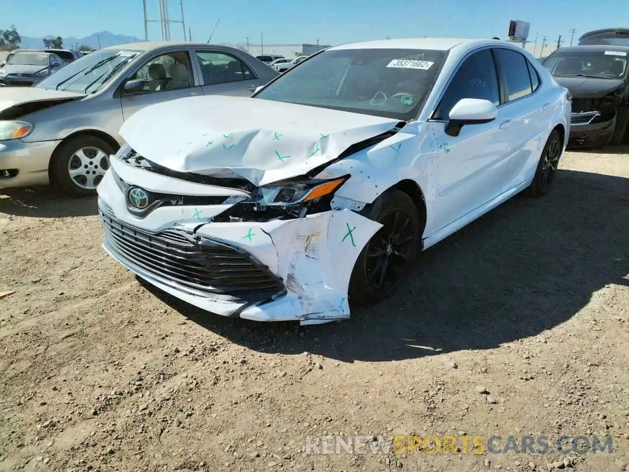 2 Photograph of a damaged car 4T1B11HKXKU179348 TOYOTA CAMRY 2019