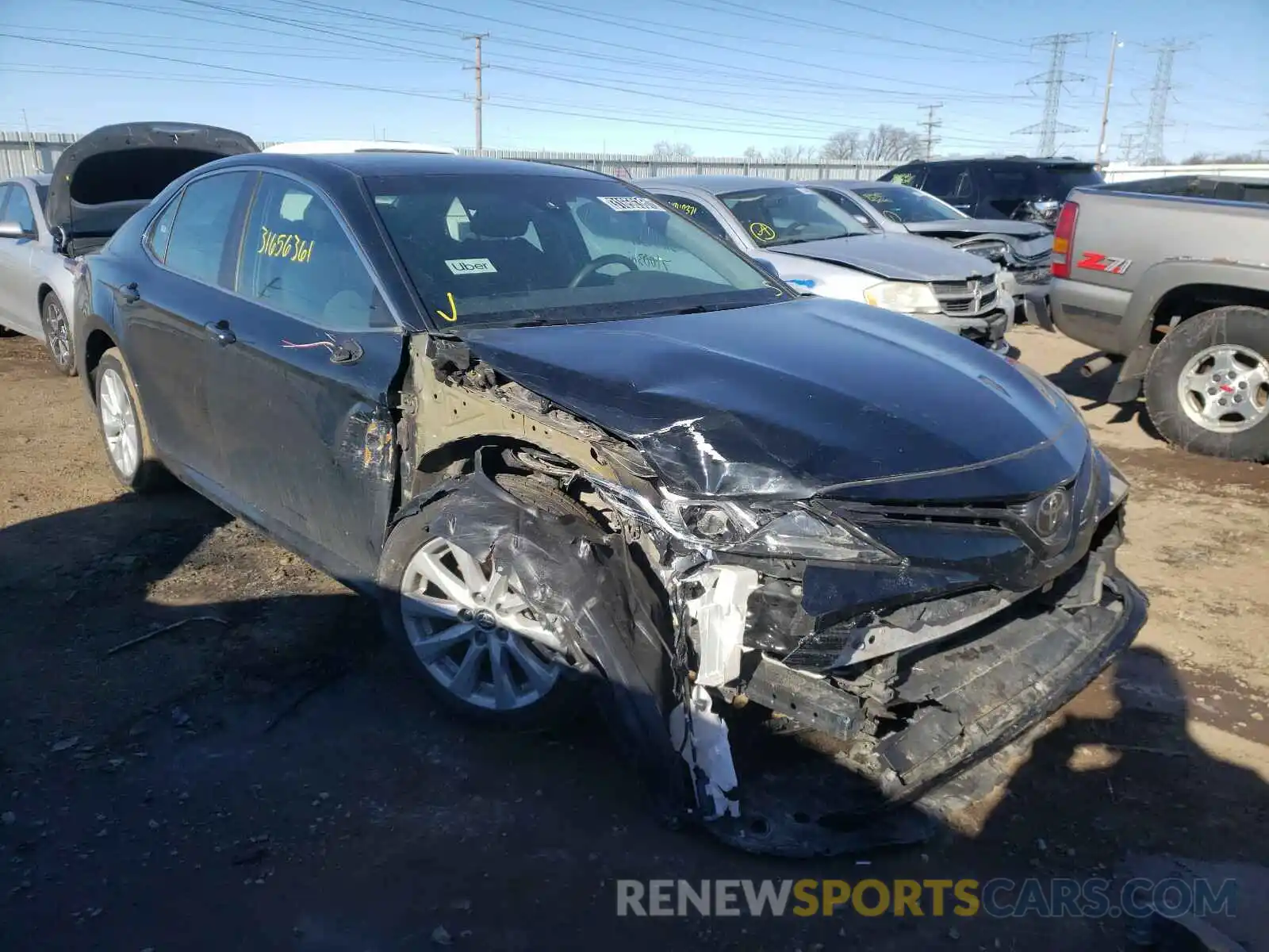 1 Photograph of a damaged car 4T1B11HKXKU196179 TOYOTA CAMRY 2019