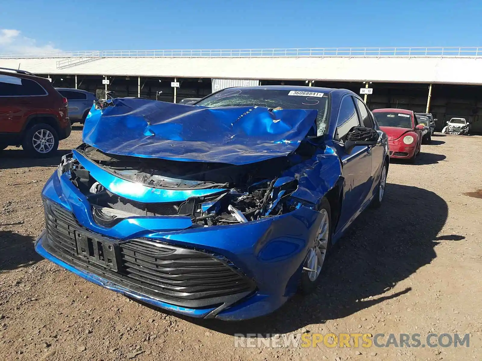 2 Photograph of a damaged car 4T1B11HKXKU198238 TOYOTA CAMRY 2019