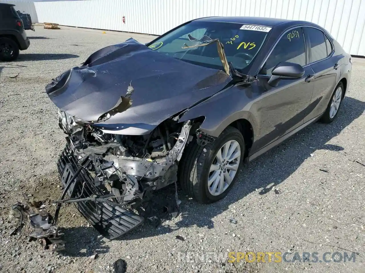 2 Photograph of a damaged car 4T1B11HKXKU205480 TOYOTA CAMRY 2019