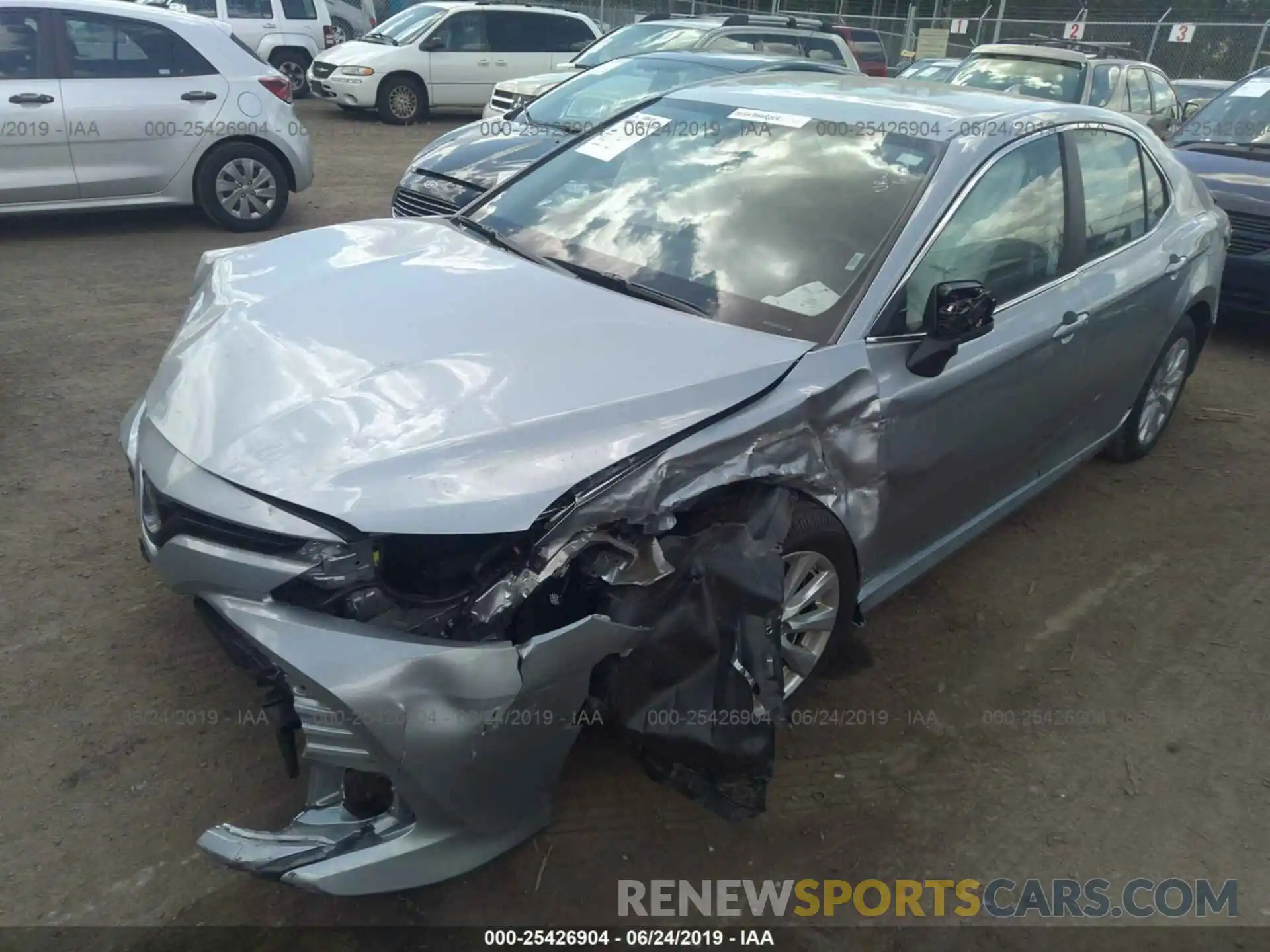 2 Photograph of a damaged car 4T1B11HKXKU206306 TOYOTA CAMRY 2019