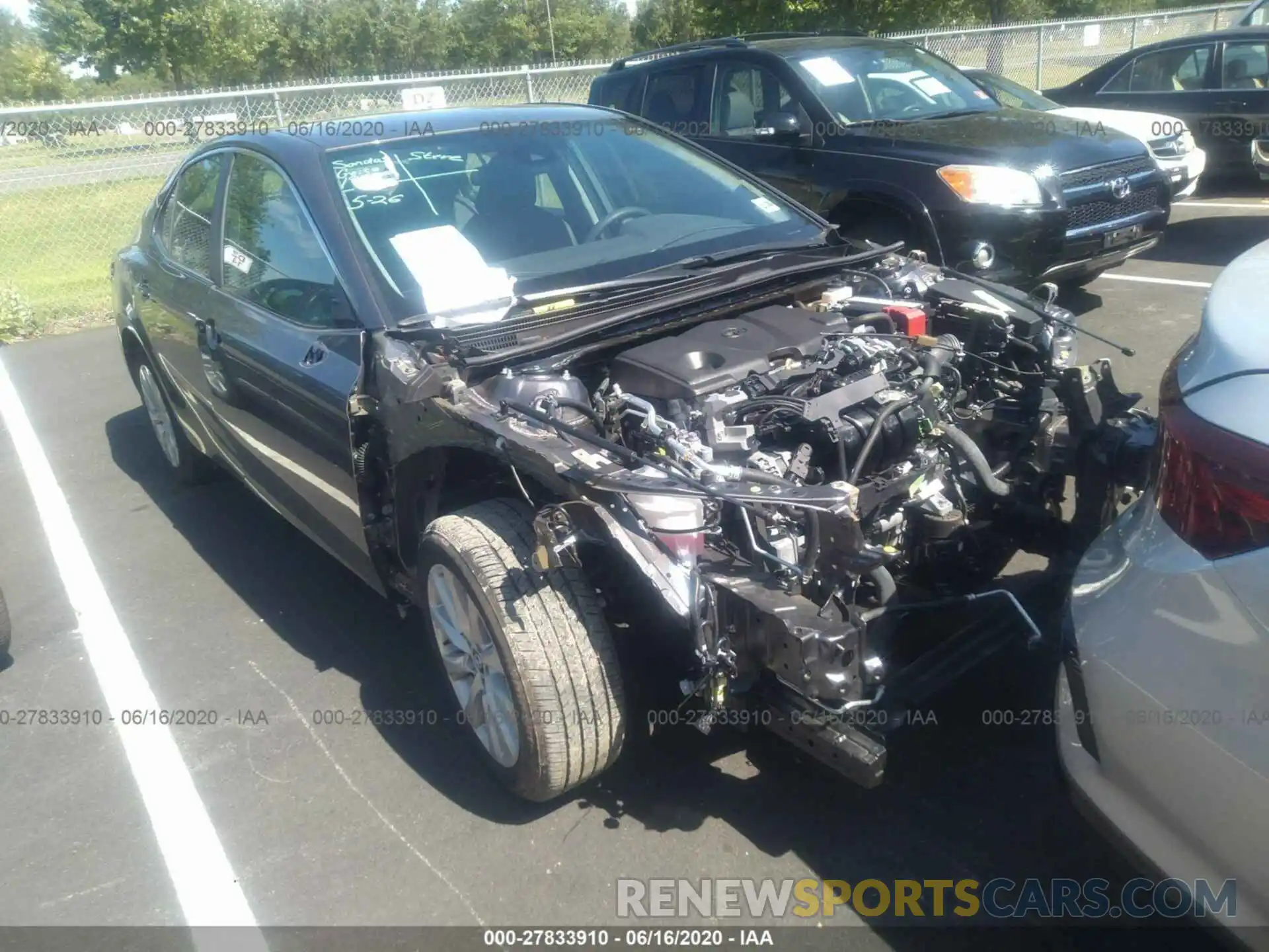 1 Photograph of a damaged car 4T1B11HKXKU227124 TOYOTA CAMRY 2019