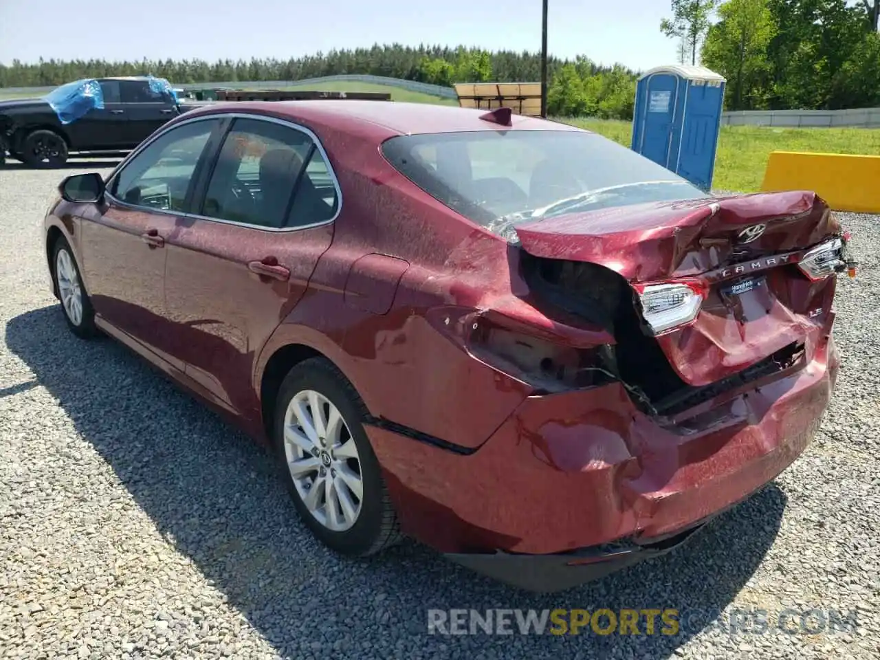 3 Photograph of a damaged car 4T1B11HKXKU239340 TOYOTA CAMRY 2019