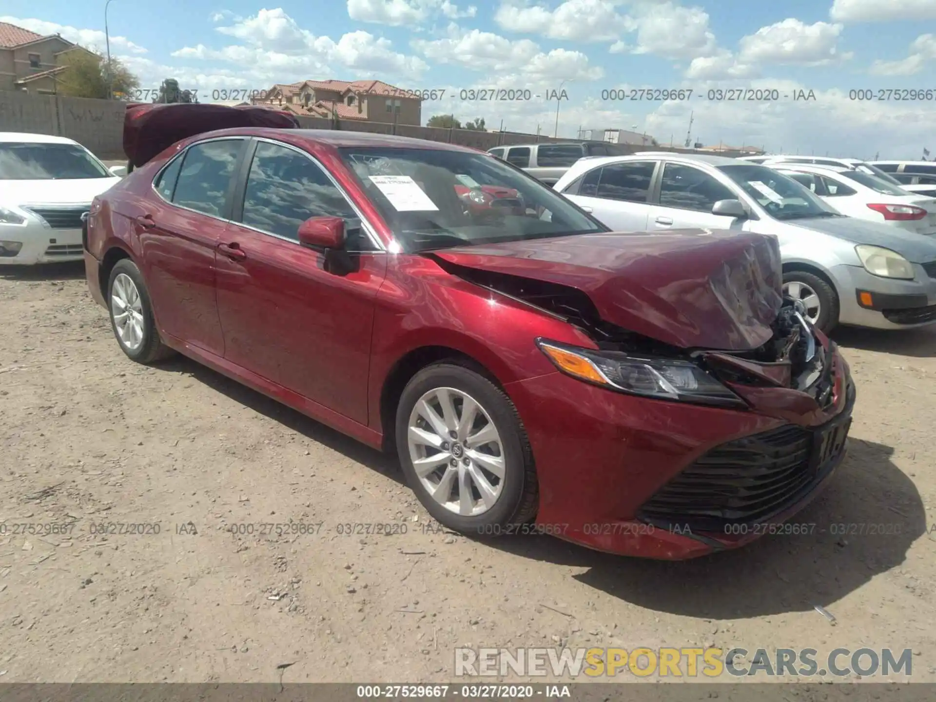 1 Photograph of a damaged car 4T1B11HKXKU257627 TOYOTA CAMRY 2019