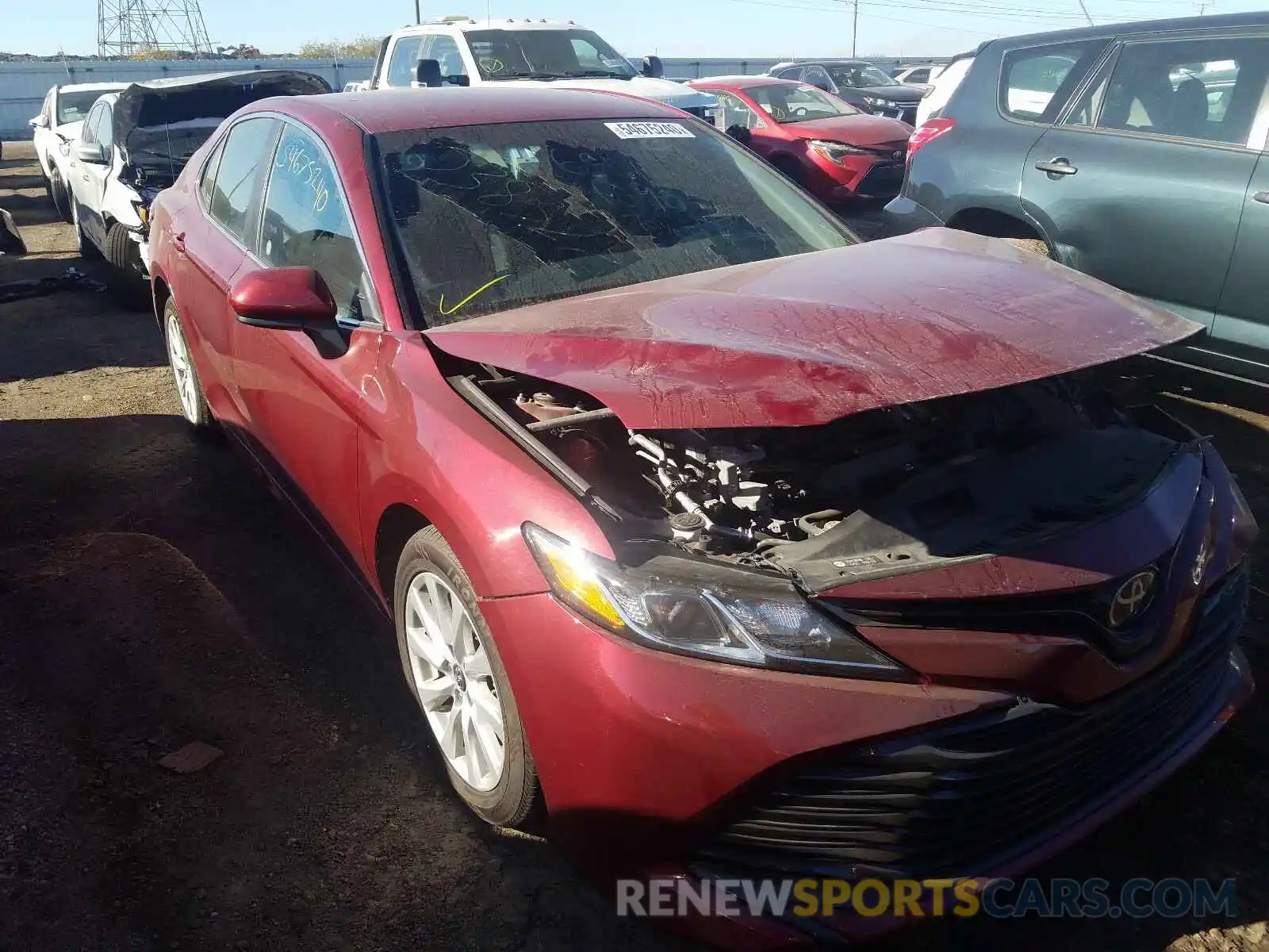 1 Photograph of a damaged car 4T1B11HKXKU707017 TOYOTA CAMRY 2019