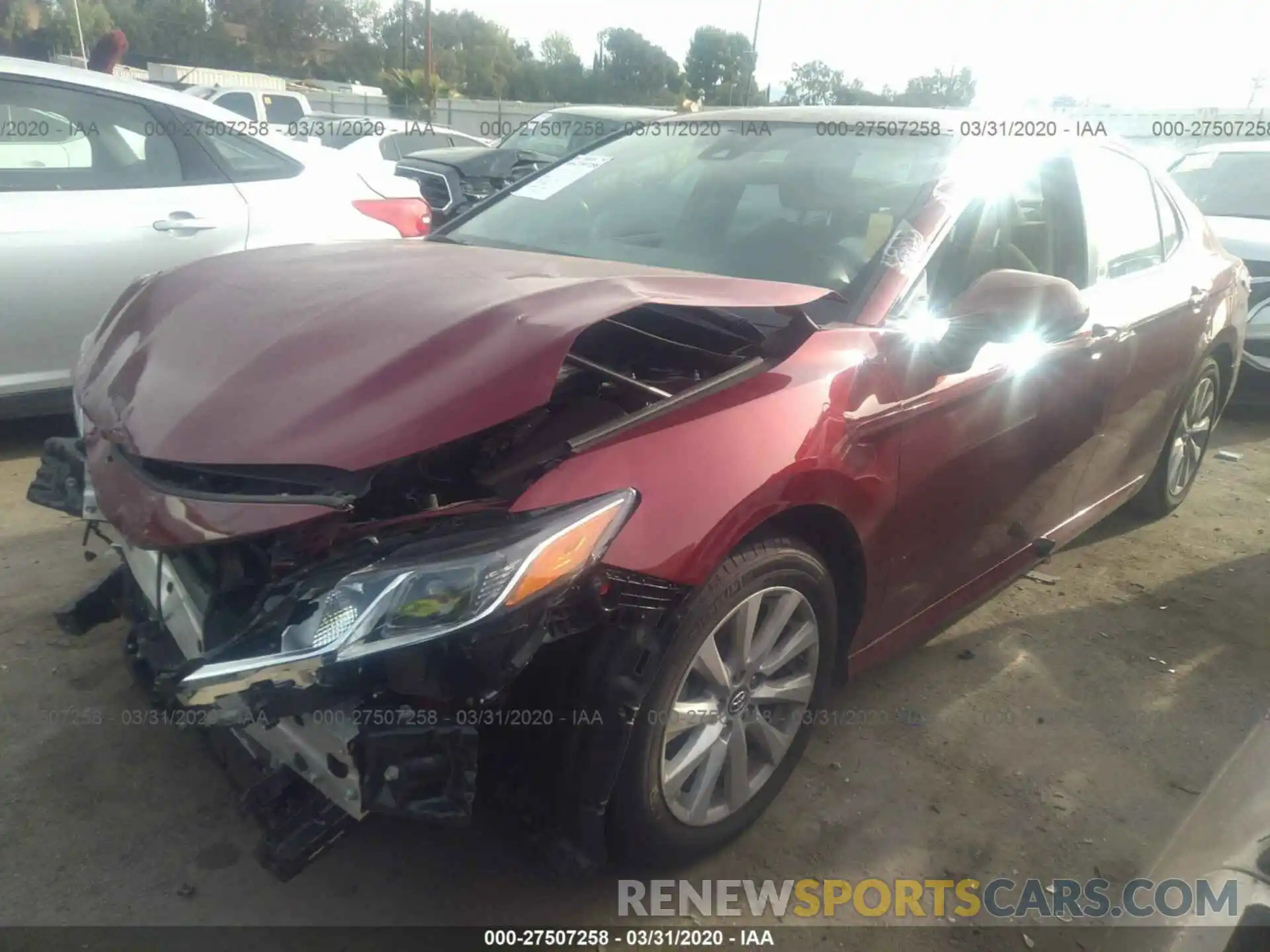 2 Photograph of a damaged car 4T1B11HKXKU709642 TOYOTA CAMRY 2019