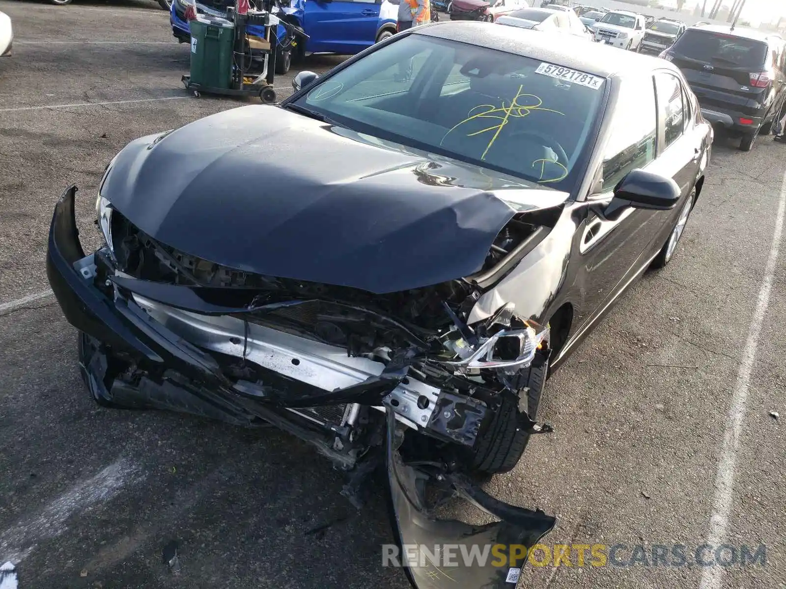 2 Photograph of a damaged car 4T1B11HKXKU716946 TOYOTA CAMRY 2019