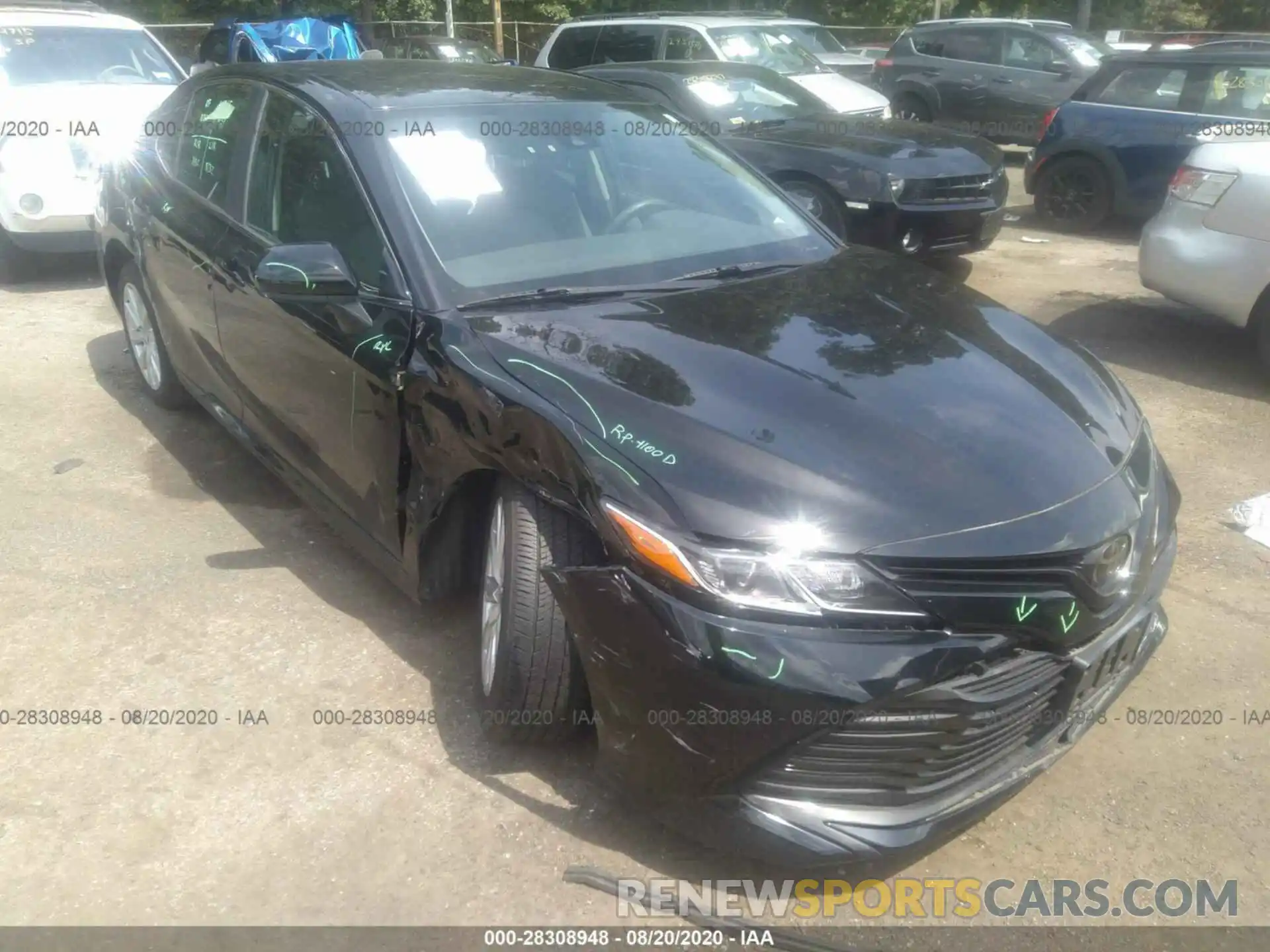 1 Photograph of a damaged car 4T1B11HKXKU760736 TOYOTA CAMRY 2019